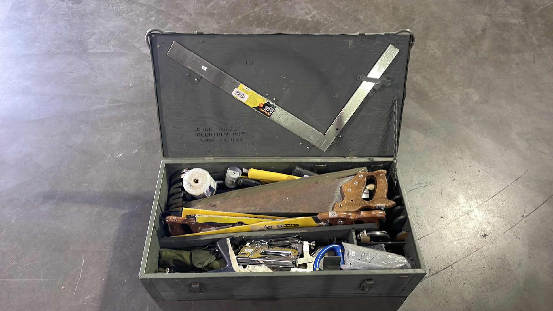 Photo 1 of CARPENTER EQUIPMENT SET 32” X 16” H9” WITH CONTENTS