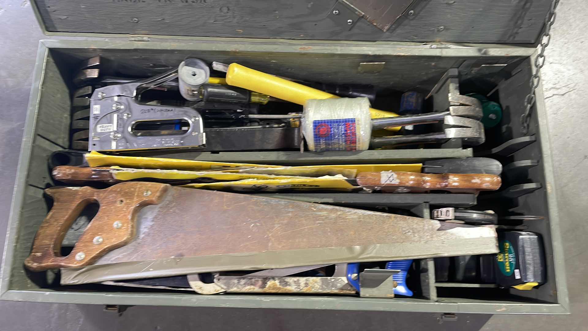 Photo 1 of CARPENTER EQUIPMENT SET 32” X 16” H9” WITH CONTENTS