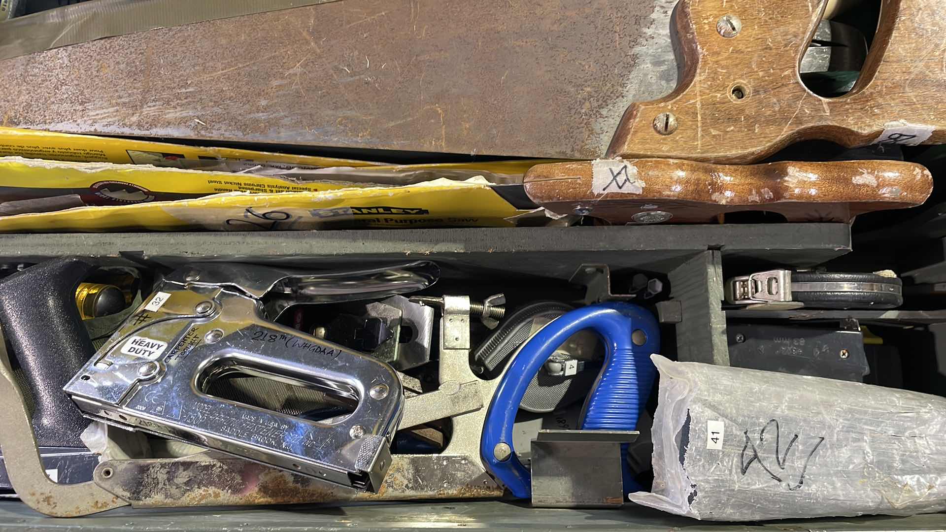 Photo 1 of CARPENTER EQUIPMENT SET 32” X 16” H9” WITH CONTENTS