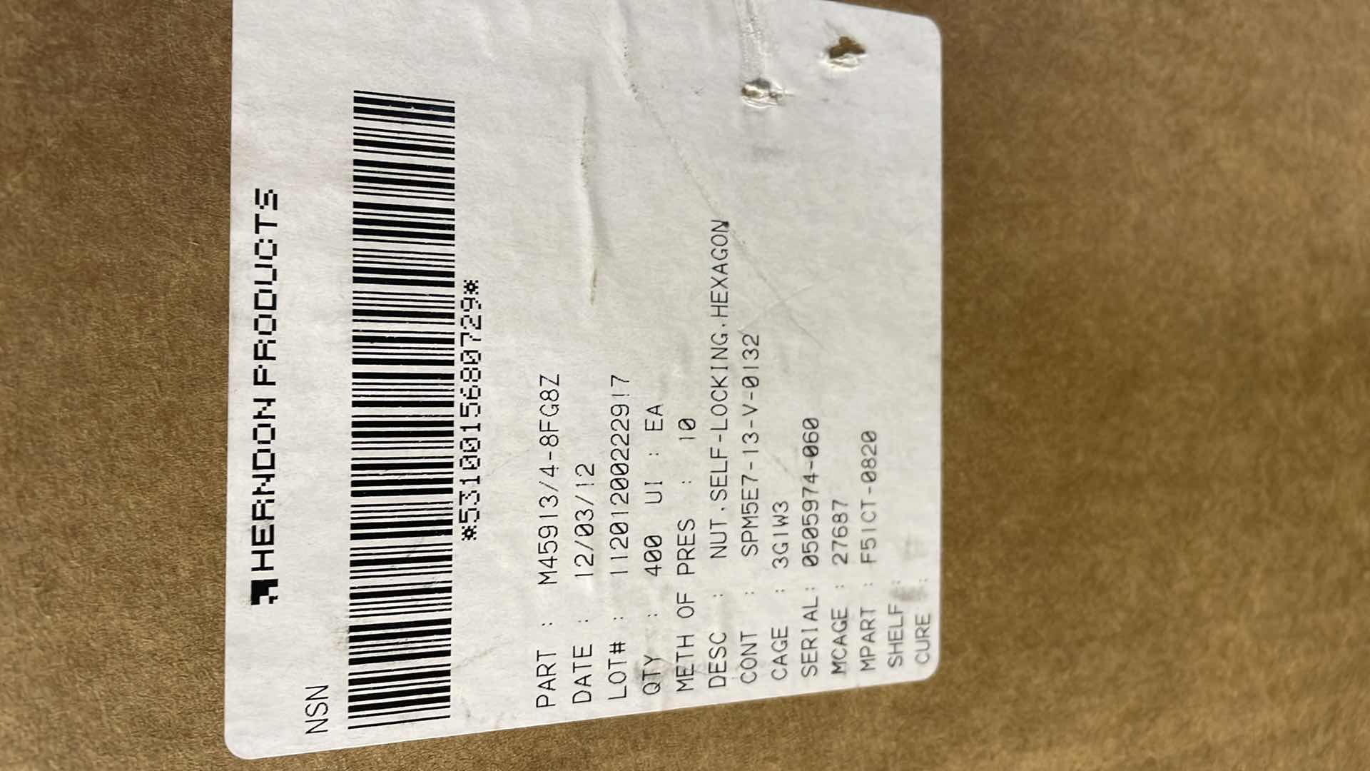 Photo 1 of ALL STEEL HEX LOCK NUTS QUANTITY UNKNOWN