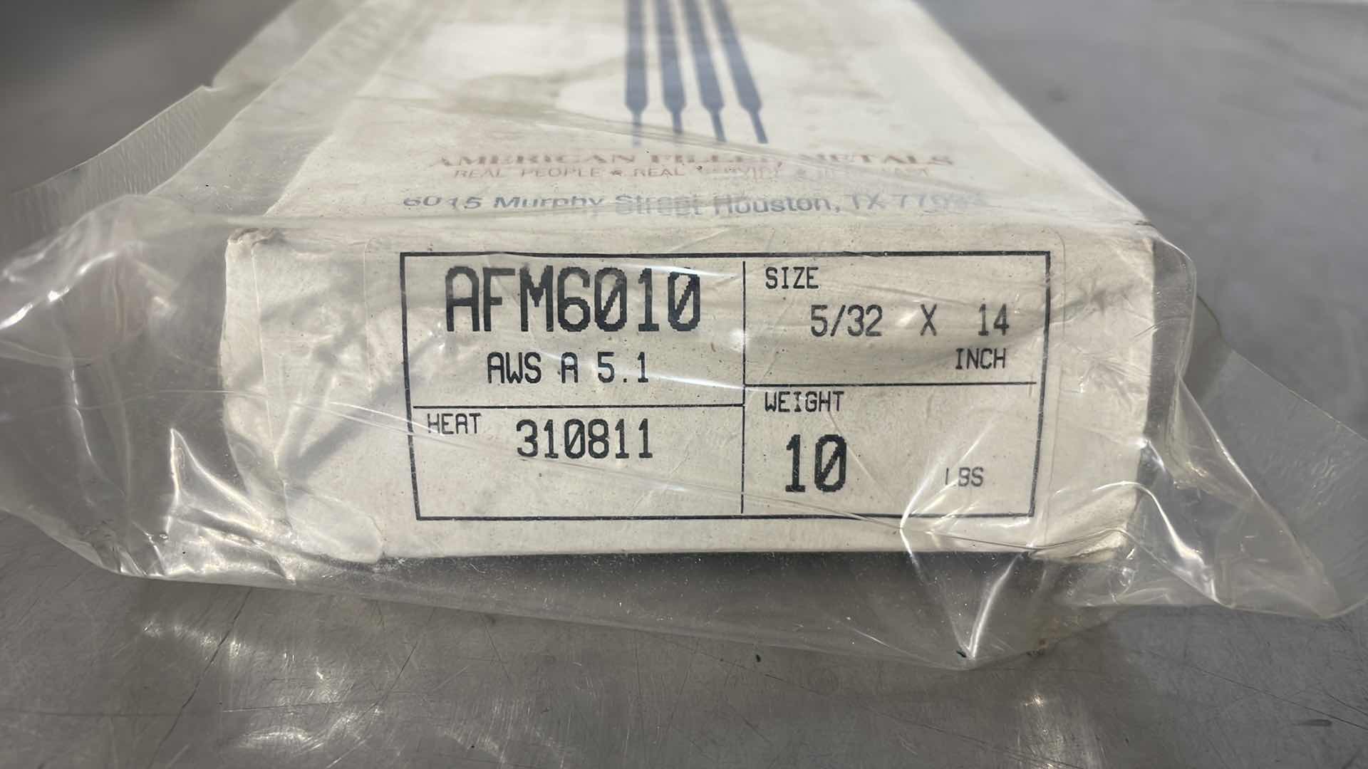 Photo 1 of AMERICAN FILLER METALS ELECTRODE AFM6010 5/32 X 14” 10LBS WELDING ROD