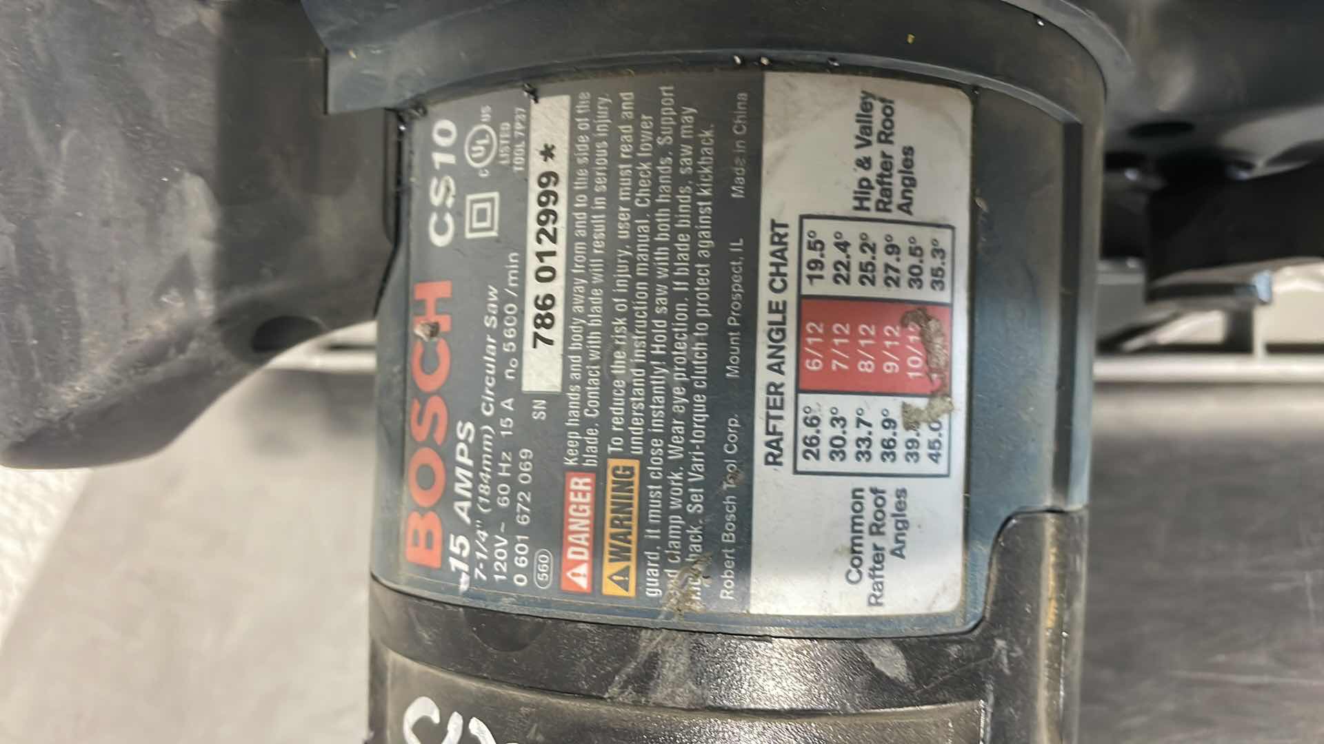 Photo 1 of BOSCH CS10 15 AMP 7-1/4” CIRCULAR SAW TESTED WORKING