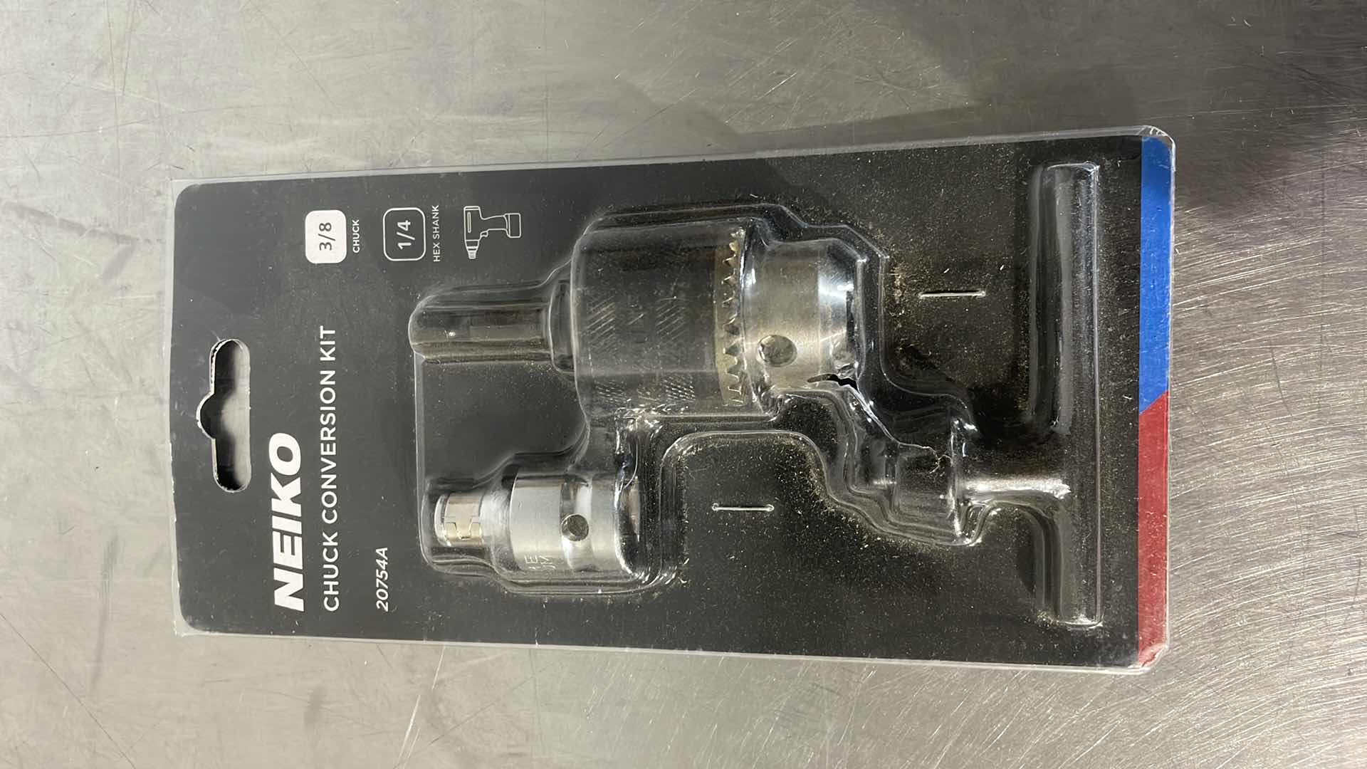 View 1 of NEIKO CHUCK CONVERSION KIT 3/8" DRILL CONVERT 1/4" QUICK CHANGE HEX SHANK 20754A
