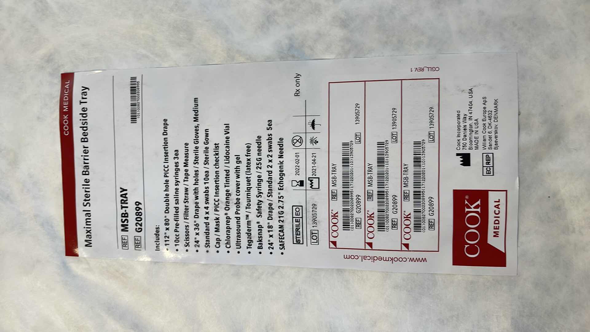 Photo 1 of MAXIMAL STERILE BARRIER BEDSIDE TRAY (8)