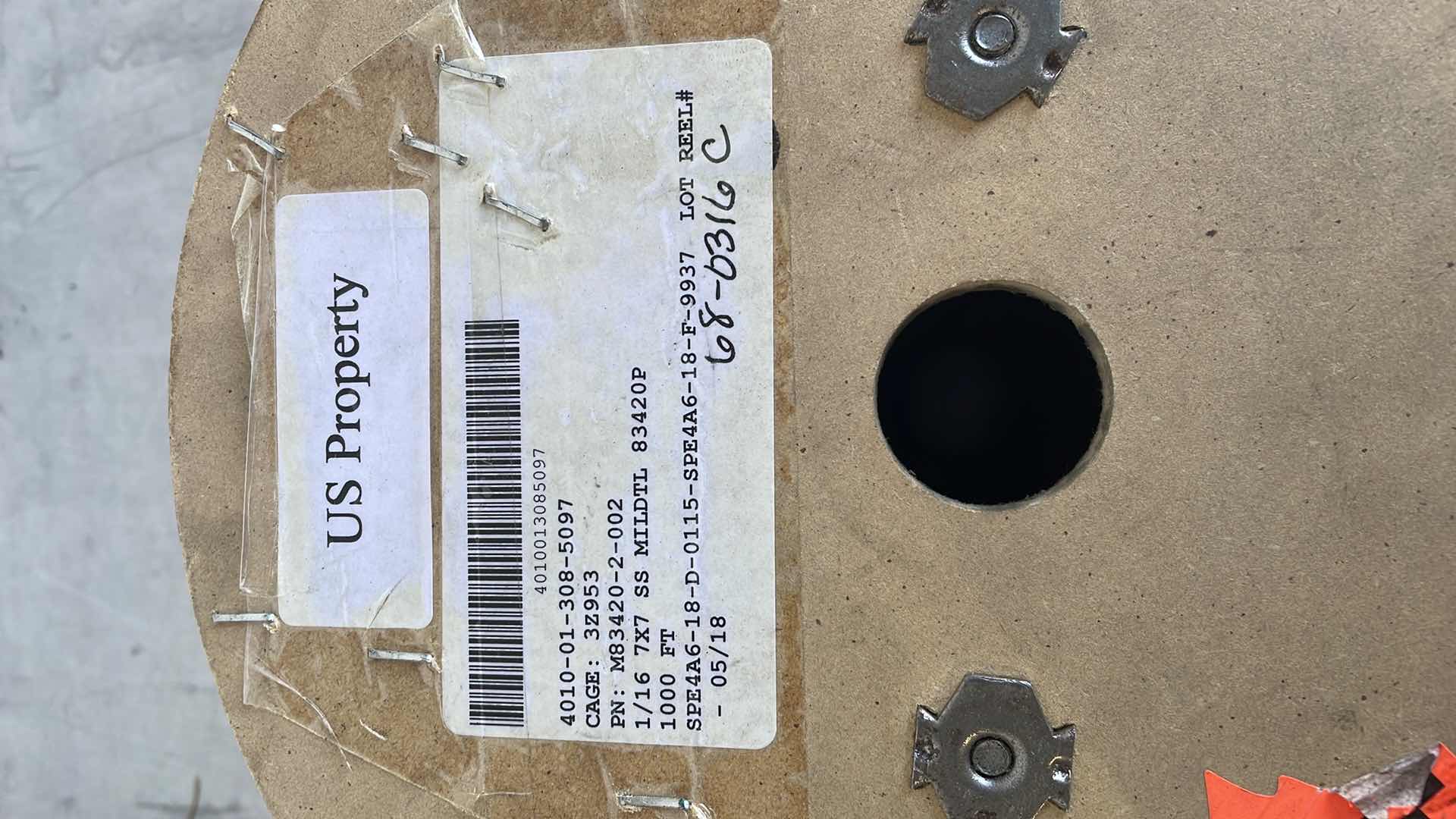 Photo 1 of 1/16” 7x7 STAINLESS STEEL WIRE ROPE CABLE 1000’