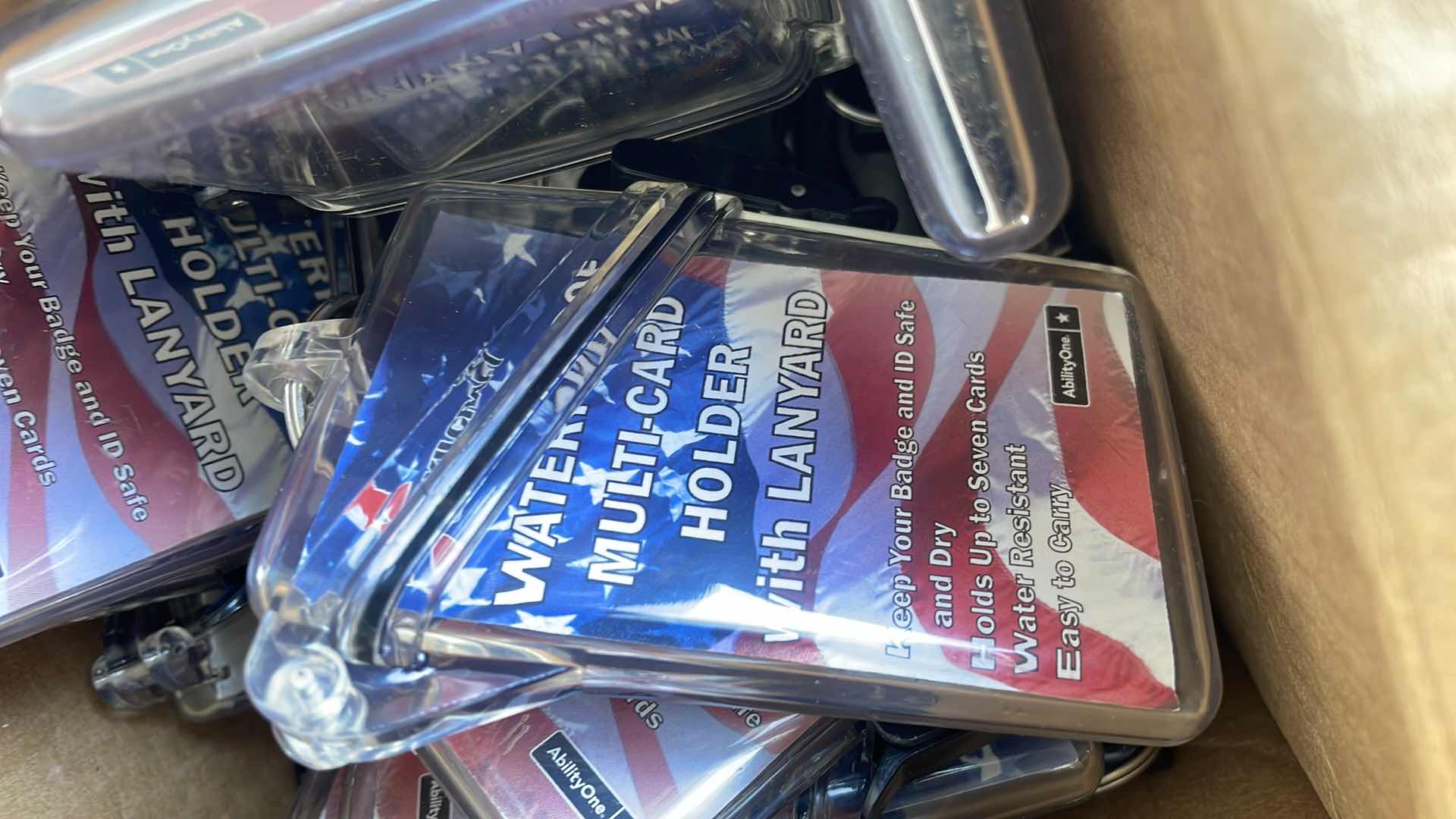 Photo 1 of SKILCRAFT WATERPROOF MULTI CARD HOLDERS WITH LANYARDS (12)