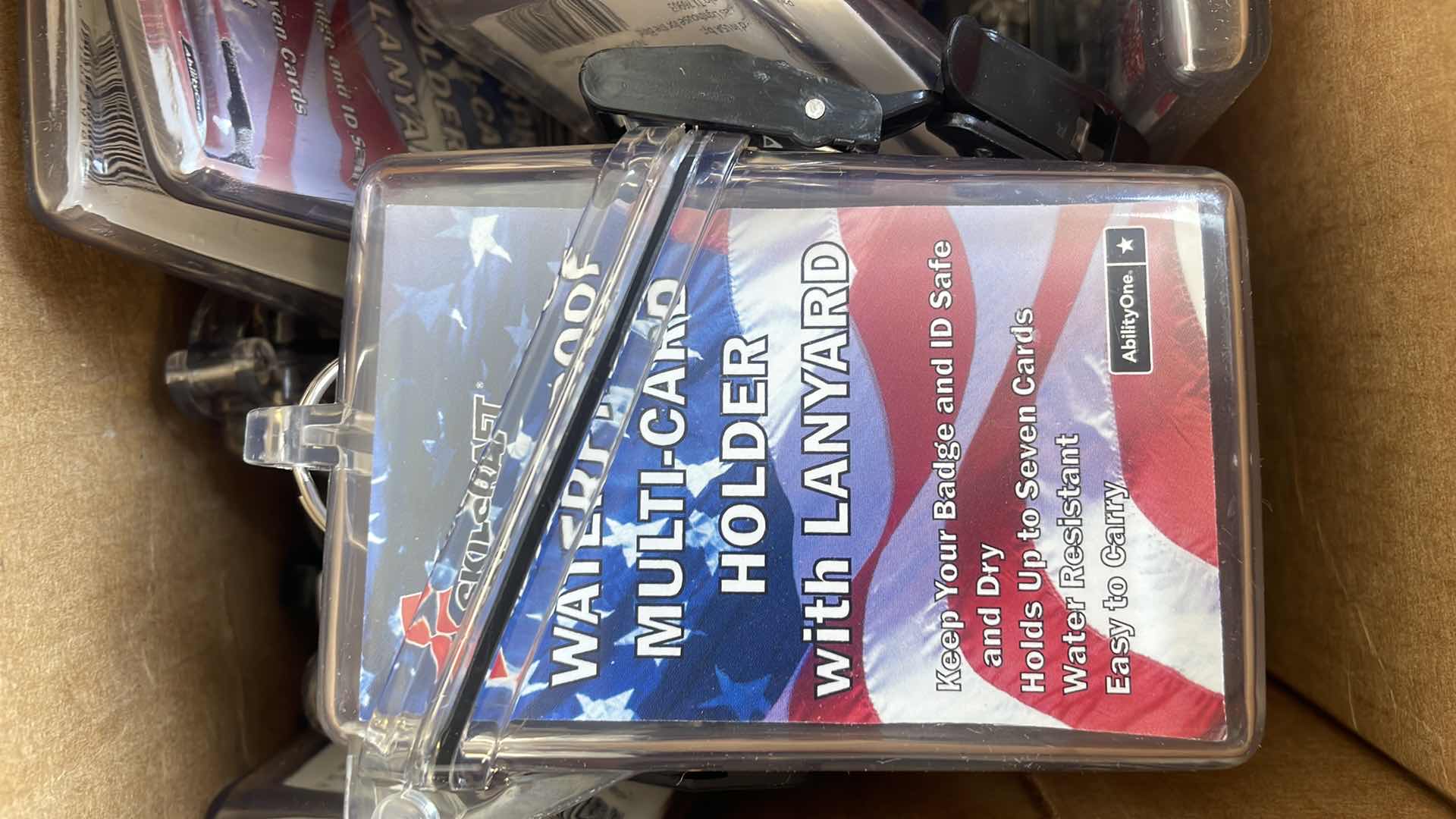 Photo 1 of SKILCRAFT WATERPROOF MULTI CARD HOLDERS WITH LANYARDS (12)