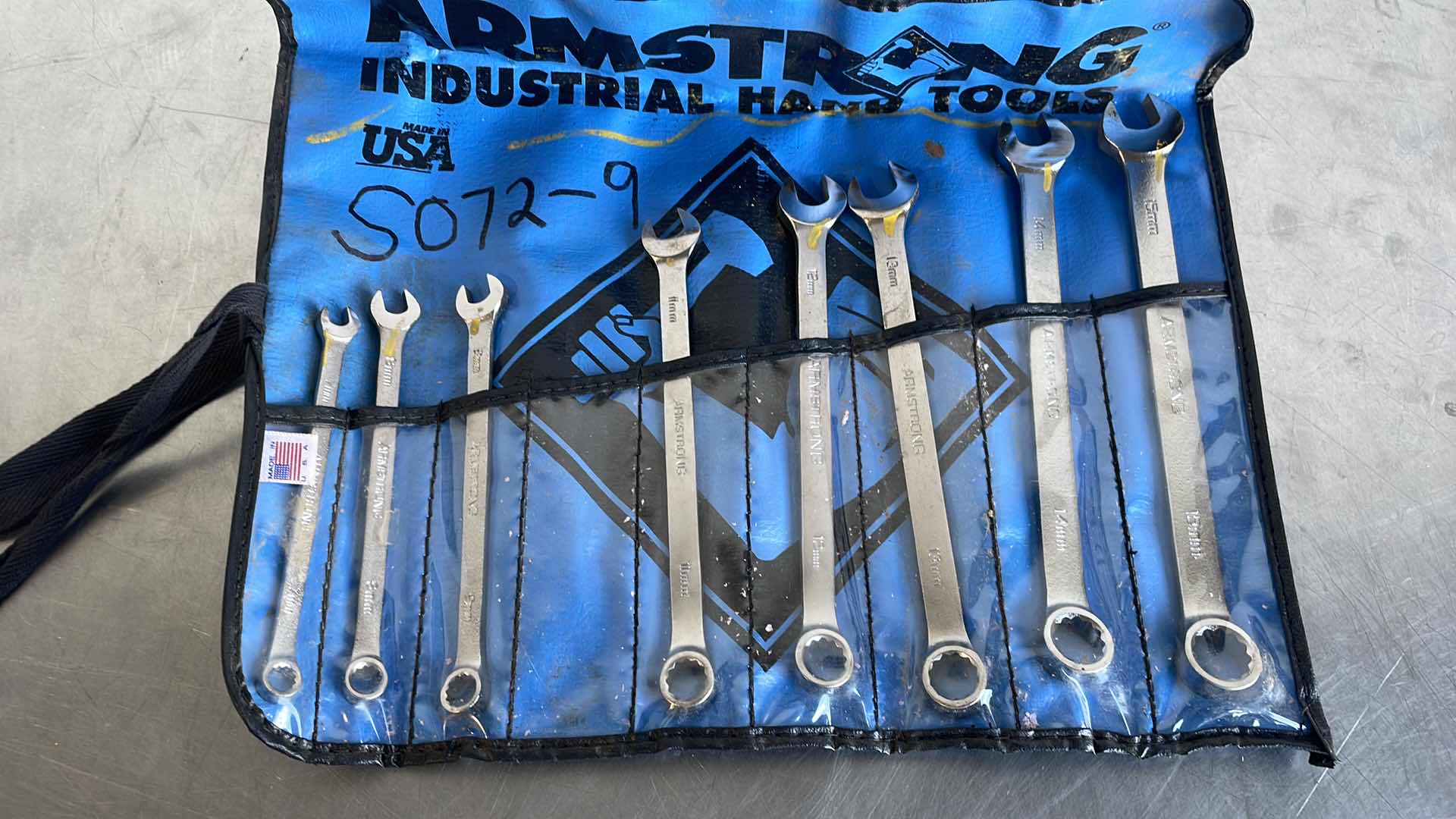 Photo 1 of ARMSTRONG METRIC OPEN END WRENCH SET MISSING 10MM