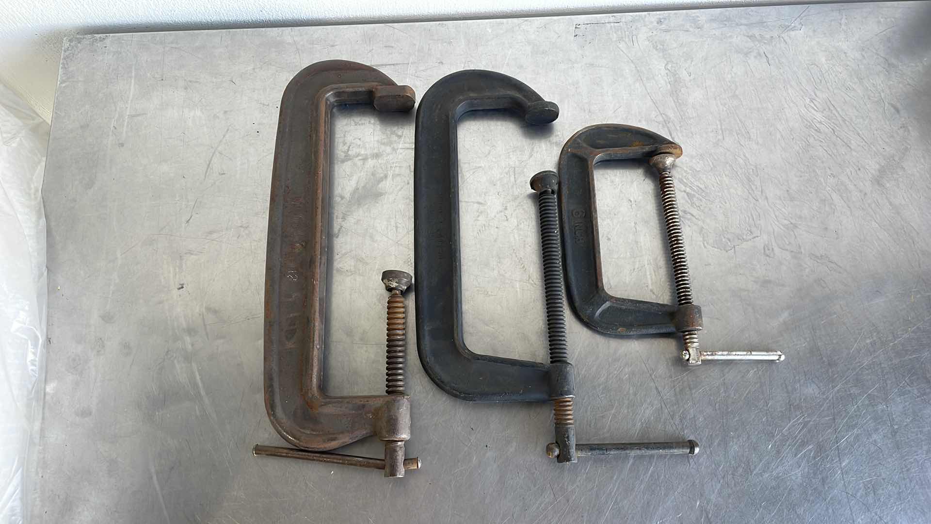 Photo 1 of C-CLAMP ASSORTMENT 12” 10” 6”