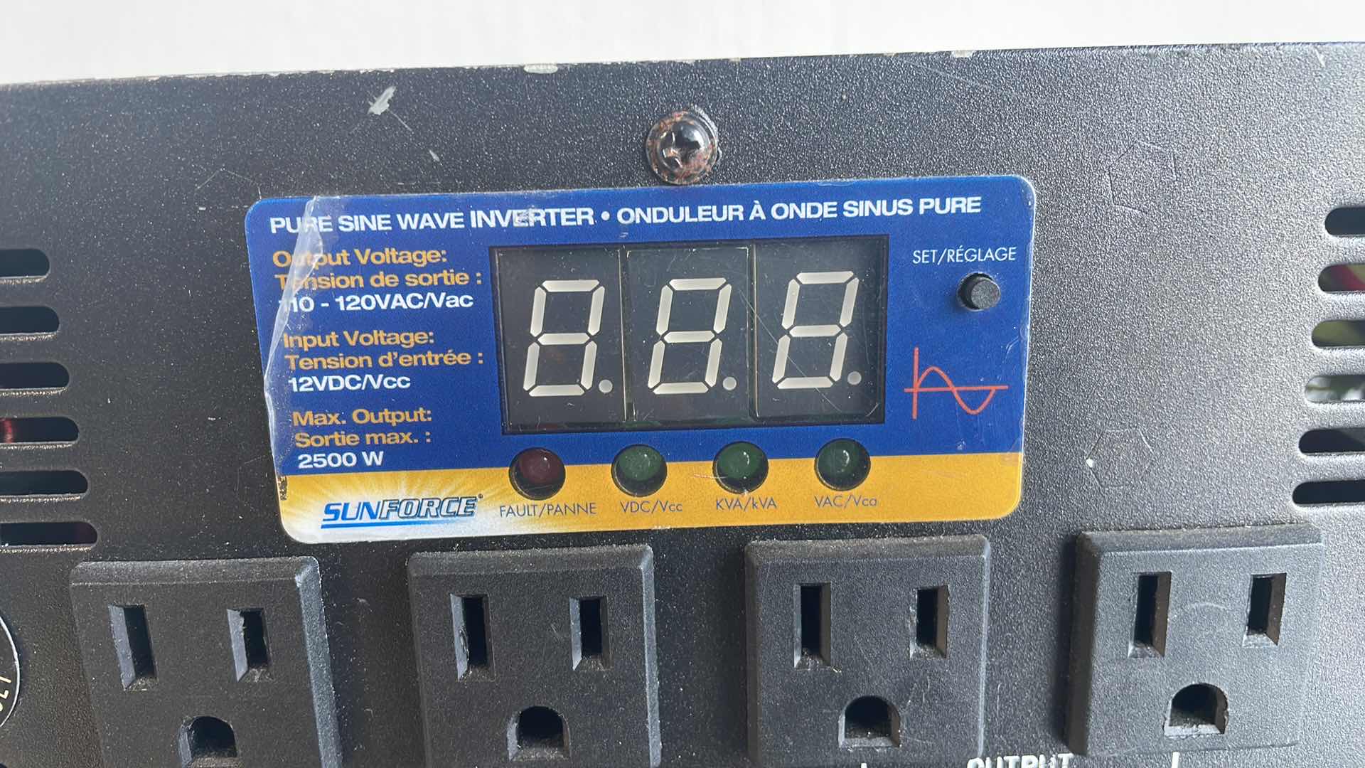 Photo 1 of SUNFORCE SOLAR 2500 WATT PURE SINE WAVE PRO SERIES INVERTER