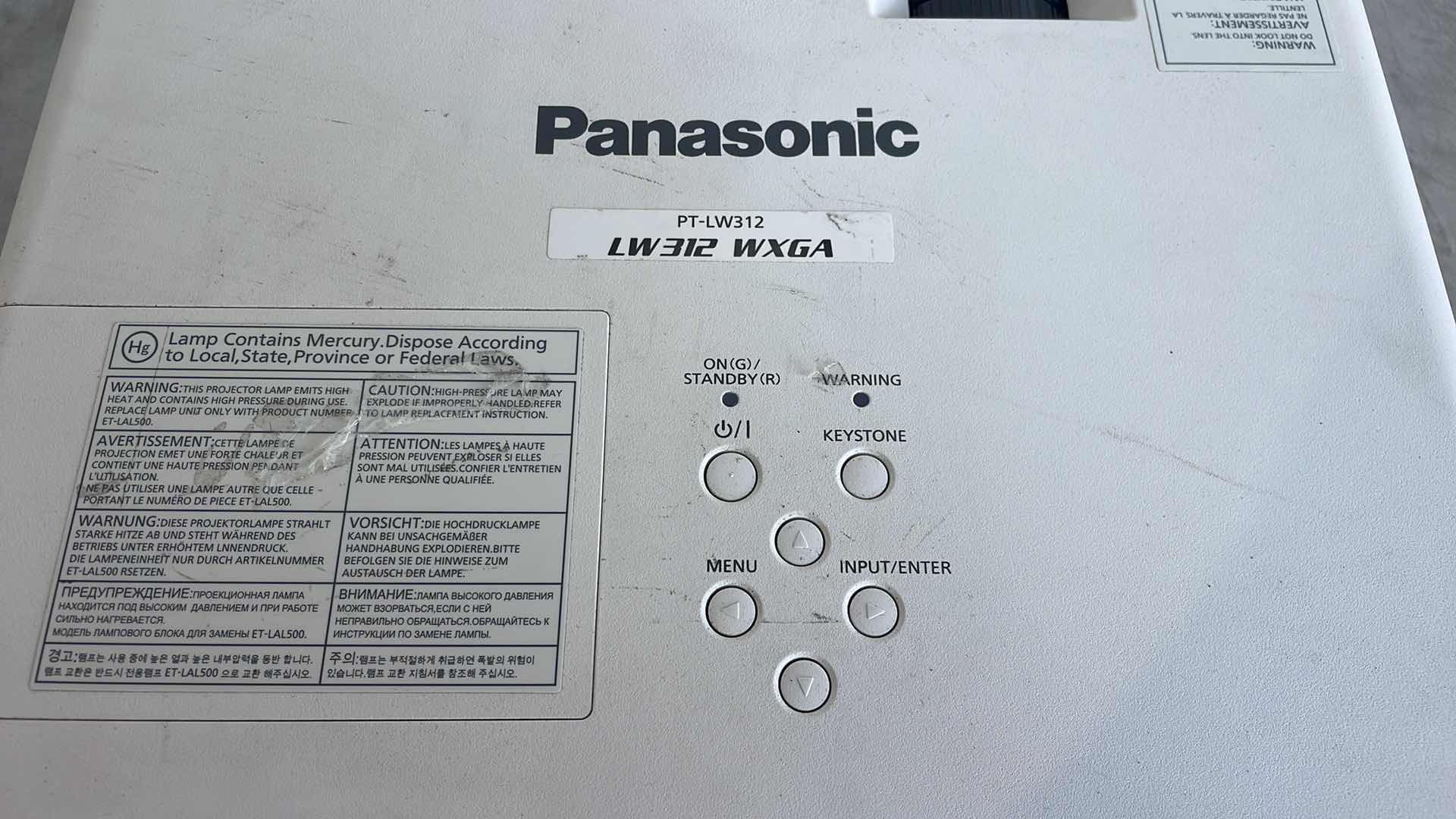 Photo 1 of PANASONIC PT-LW312 LCD PROJECTOR