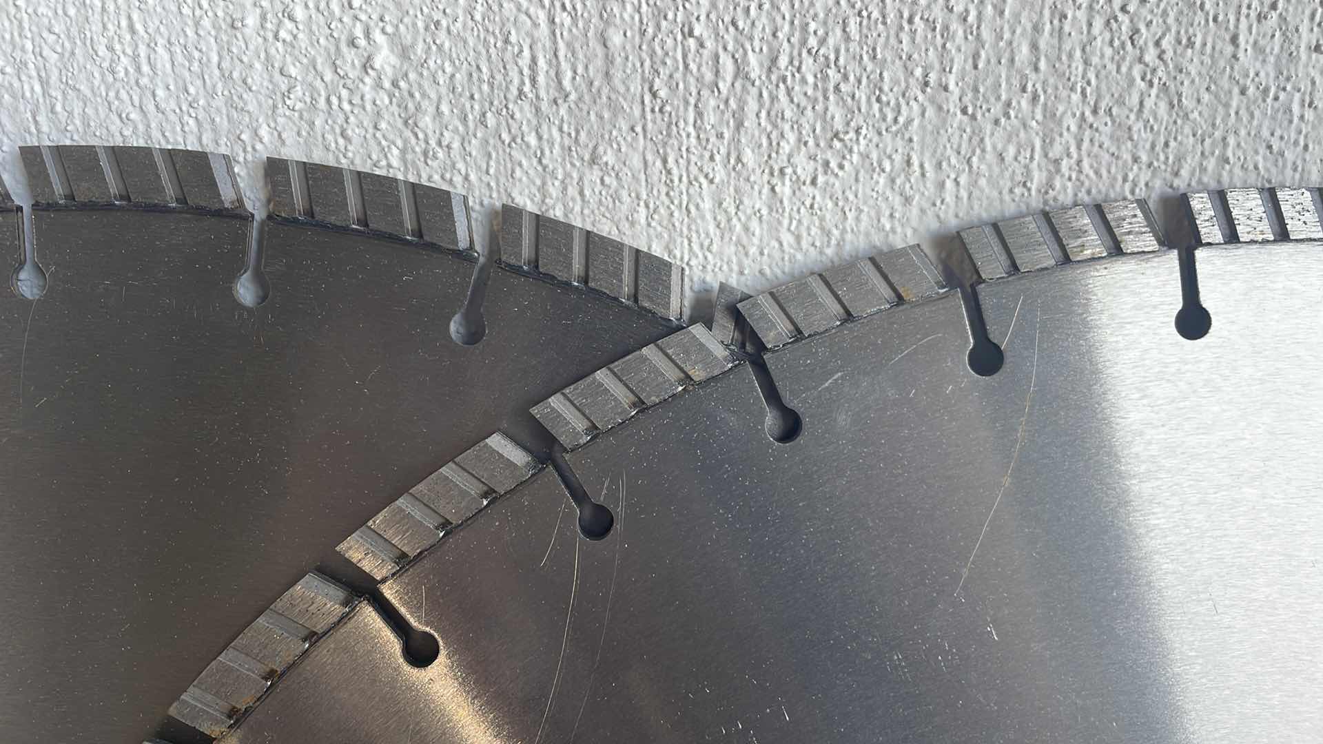 Photo 1 of MK DIAMOND PRODUCTS 24” DIAMOND BLADE DRY SAW BLADE .145” BLADE WIDTH (2) CONCRETE