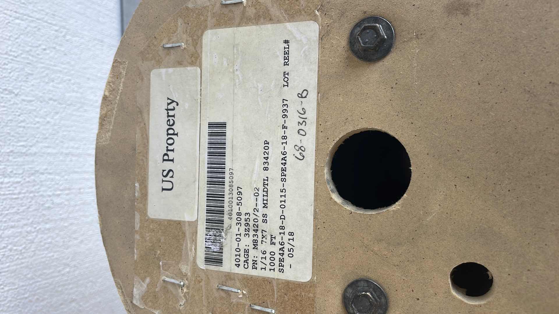 Photo 1 of 1/16” 7x7 STAINLESS STEEL WIRE ROPE CABLE 1000’