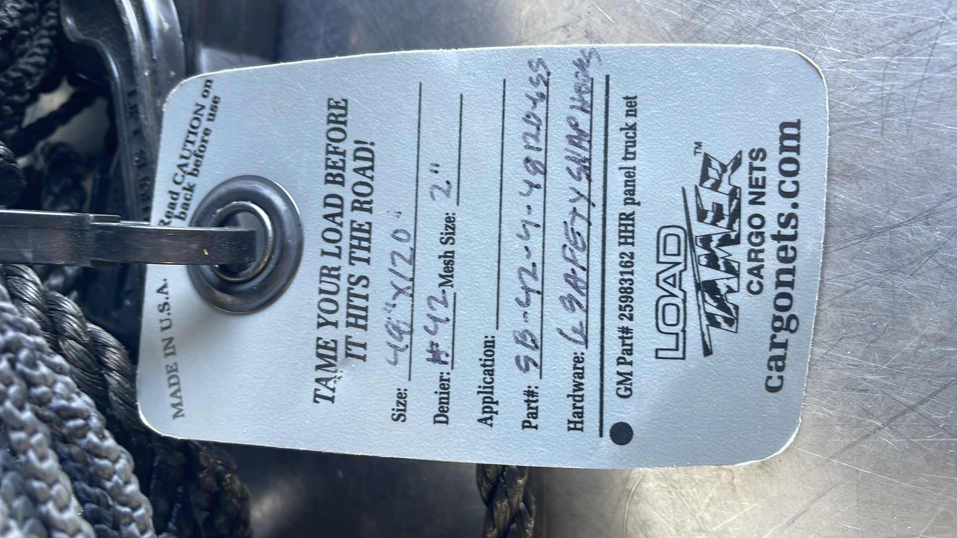 Photo 1 of LOAD TAMER CARGO NET 48” X 120”