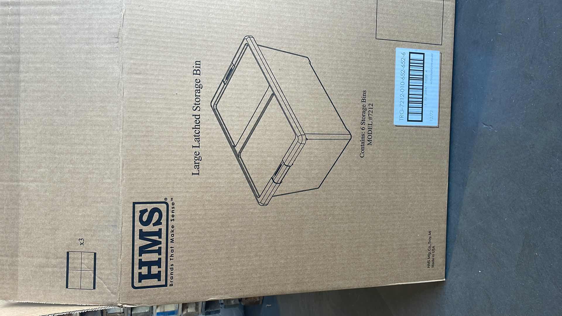 Photo 3 of BRIGHTROOM STACKABLE LATCHING BIN 69QT 24” x 16-5/8” H13-3/4” (6)