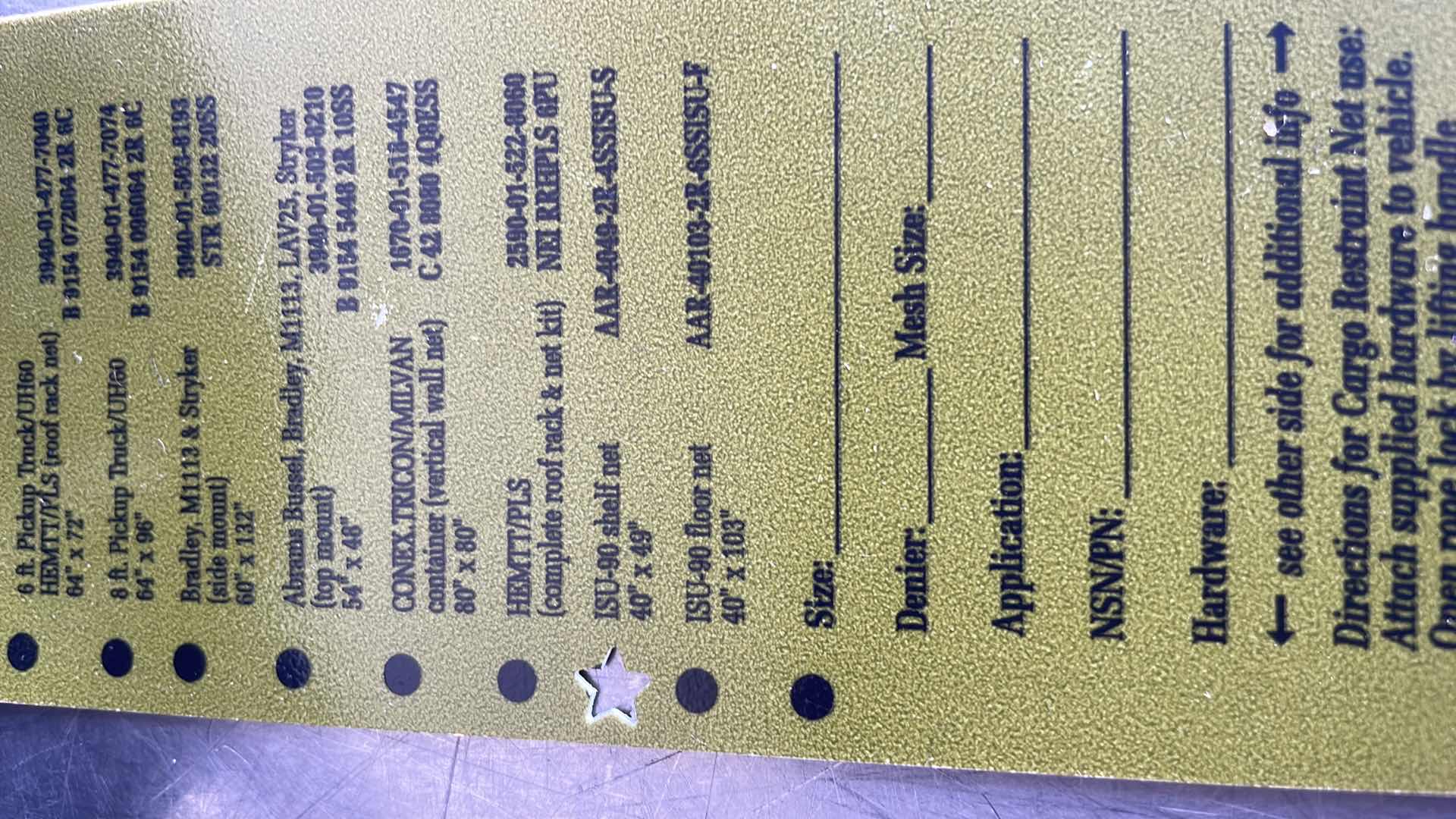 Photo 1 of LOAD TAMER CARGO NET 40” x 49”