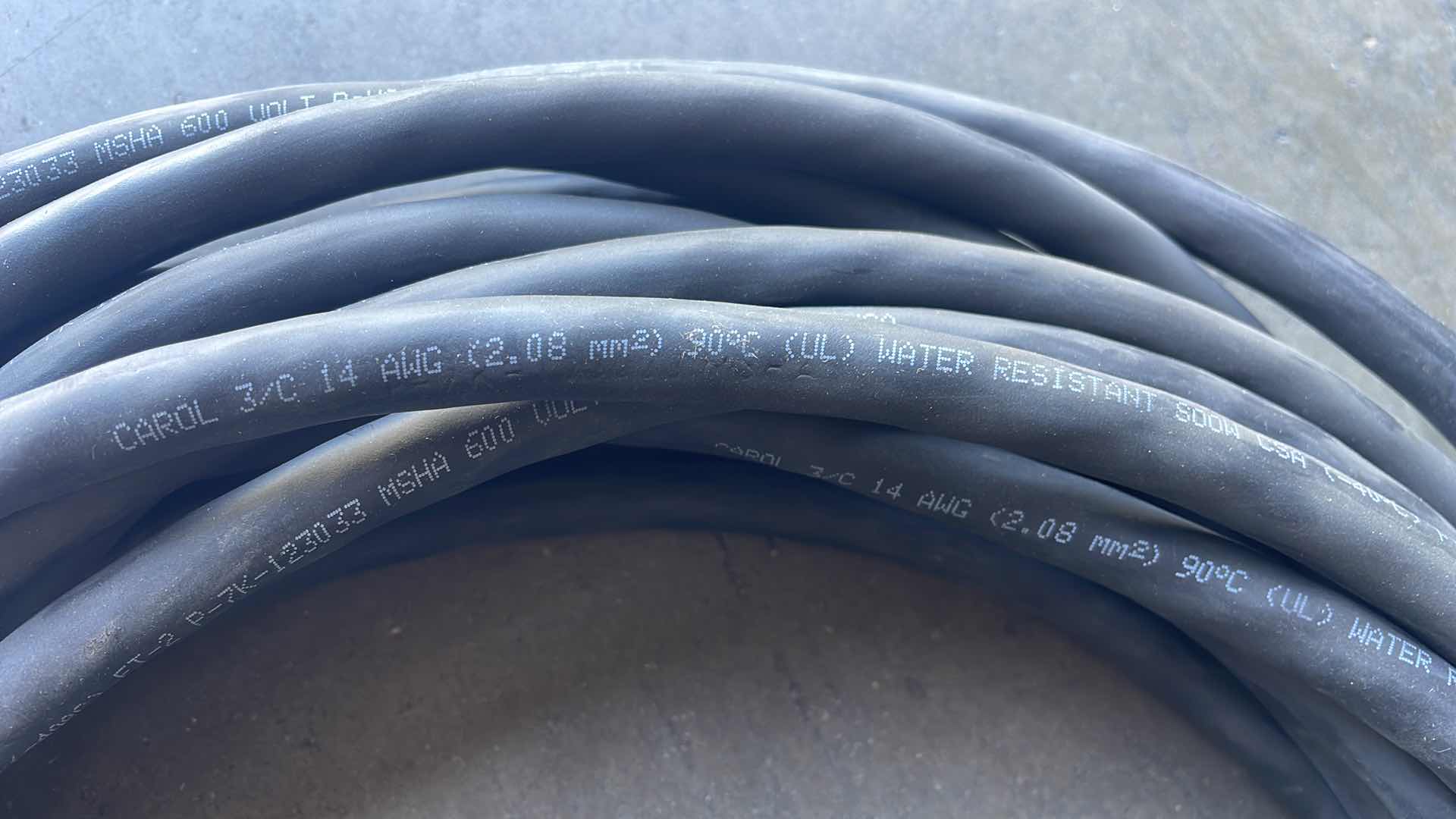 Photo 1 of CAROL 3/C 14G WATER RESISTANT 600V EXTENSION CORD 50’