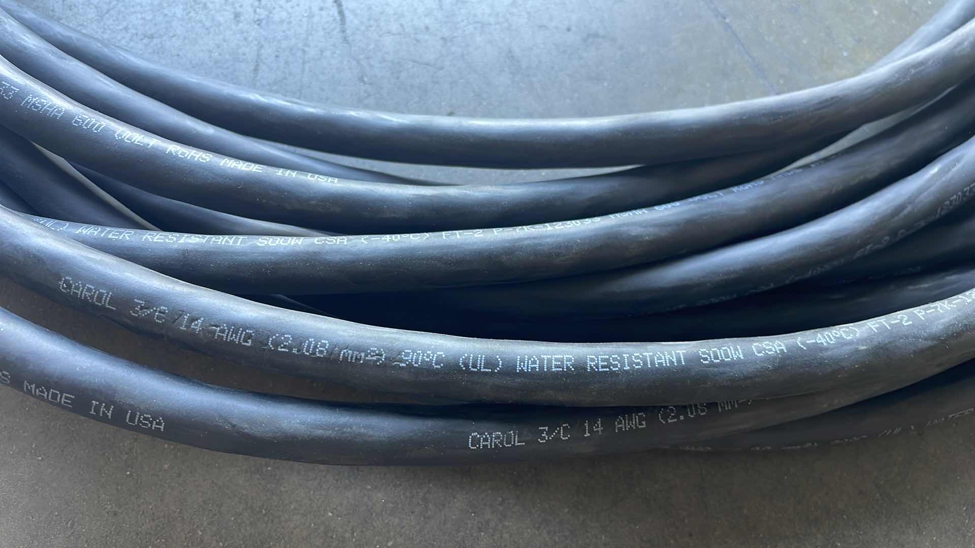 Photo 1 of CAROL 3/C 14G WATER RESISTANT 600V EXTENSION CORD 50’