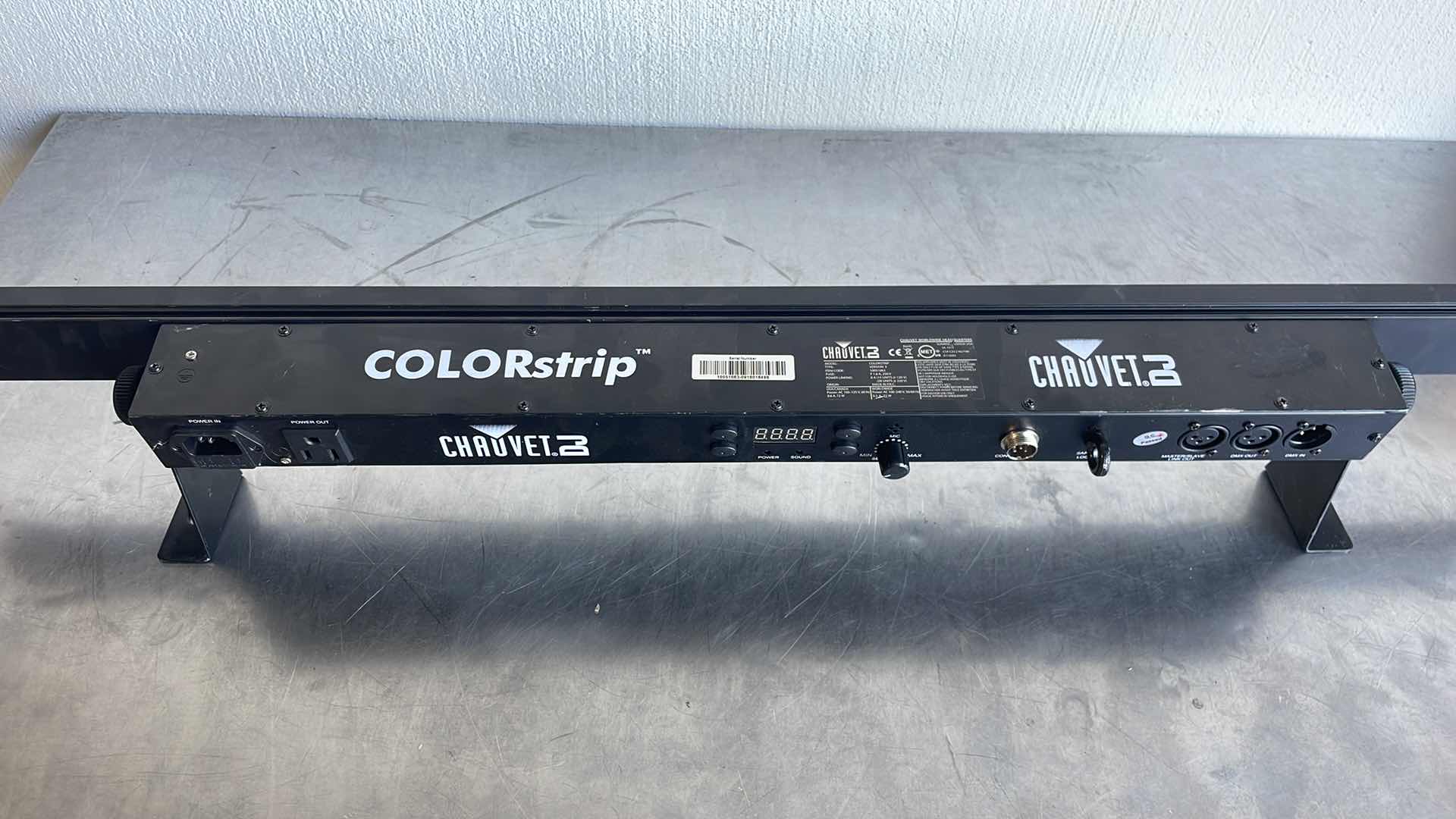 Photo 1 of CHAUVET DJ COLORSTRIP LED LINEAR WASH LIGHT W/BUILT-IN AUTOMATED AND SOUND ACTIVE PROGRAMS , BLACK 38"L X 6"W X 2.5"H