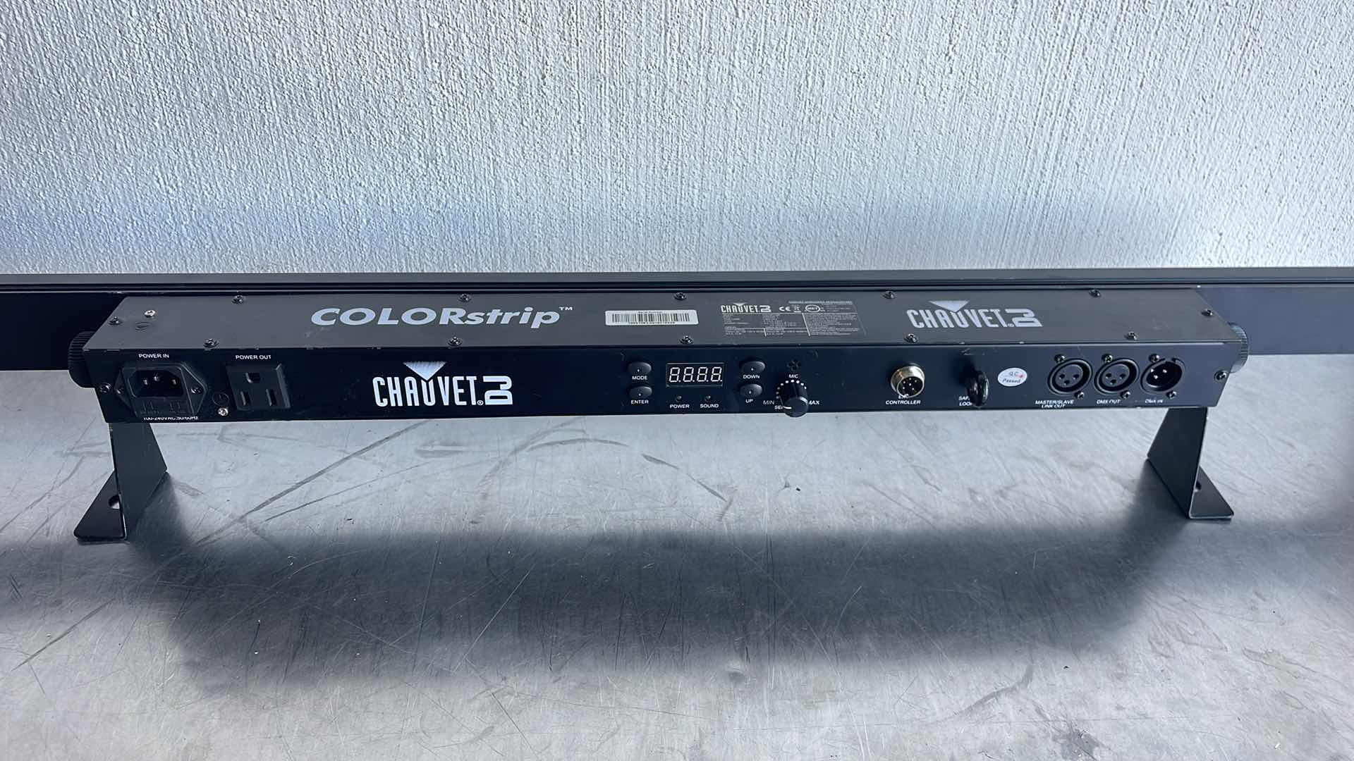 Photo 1 of CHAUVET DJ COLORSTRIP LED LINEAR WASH LIGHT W/BUILT-IN AUTOMATED AND SOUND ACTIVE PROGRAMS , BLACK 38"L X 6"W X 2.5"H