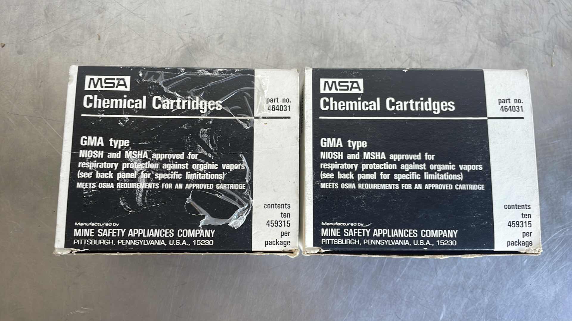 Photo 1 of MSA CHEMICAL CARTRIDGES PN 464031 (16)