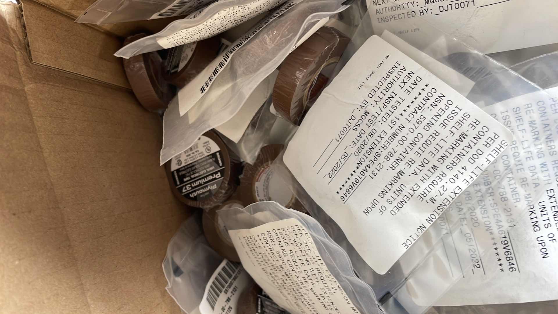 Photo 1 of 1/2" X 20' BROWN COLOR CODING VINYL ELECTRICAL TAPE - PLYMOUTH 37 (100)