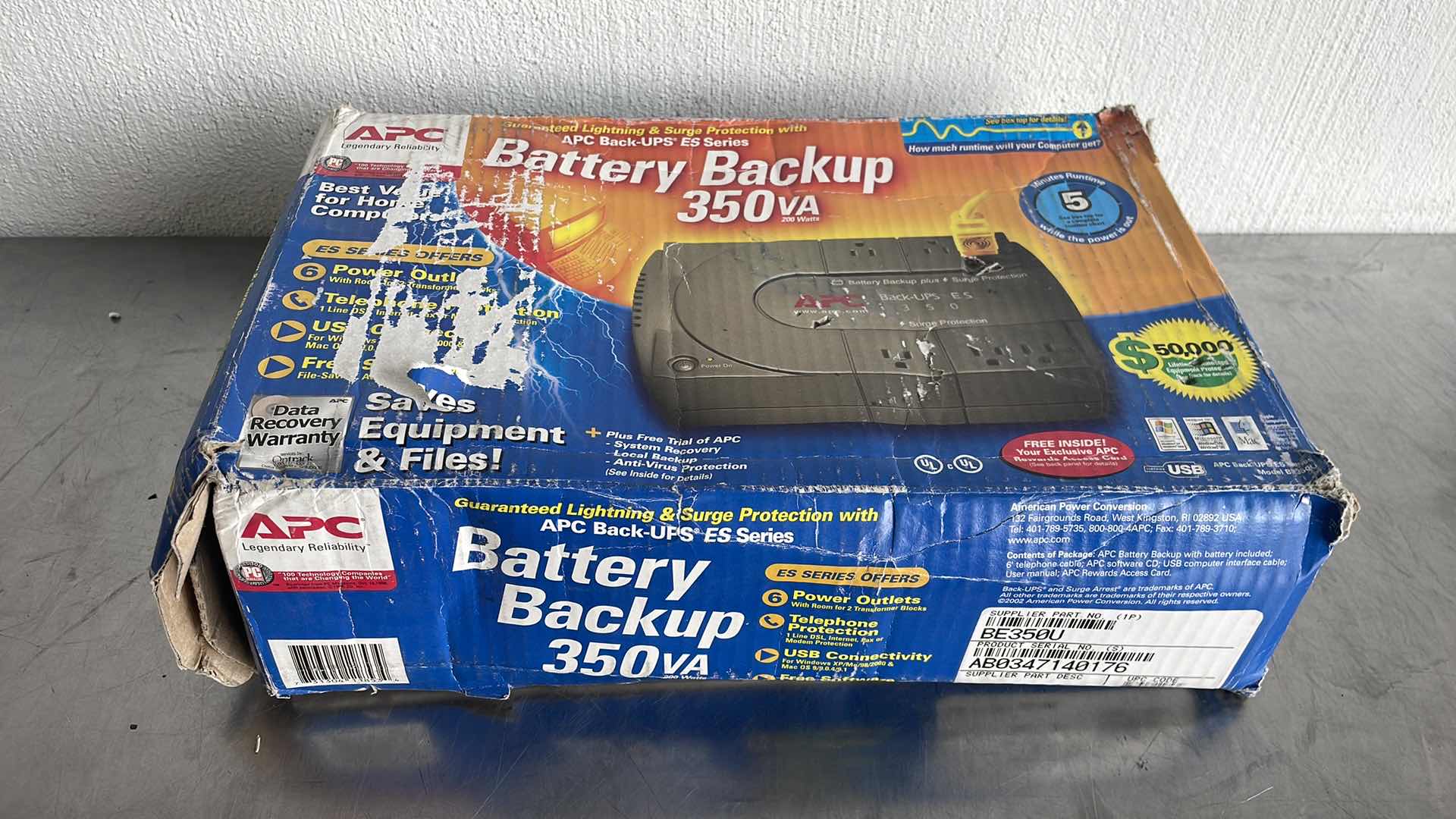 Photo 1 of APC BATTERY BACKUP 350VA 200WATTS