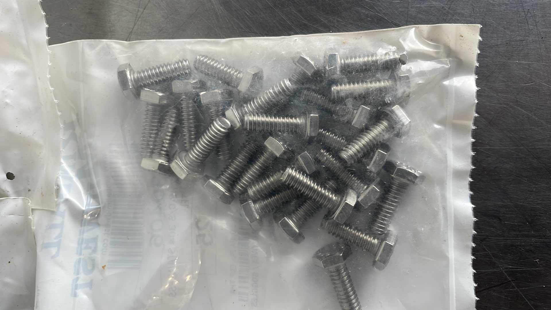 View 2 of 1/4-20 X 3/4" HEX HD C/S 304 STAINLESS TFL (125)