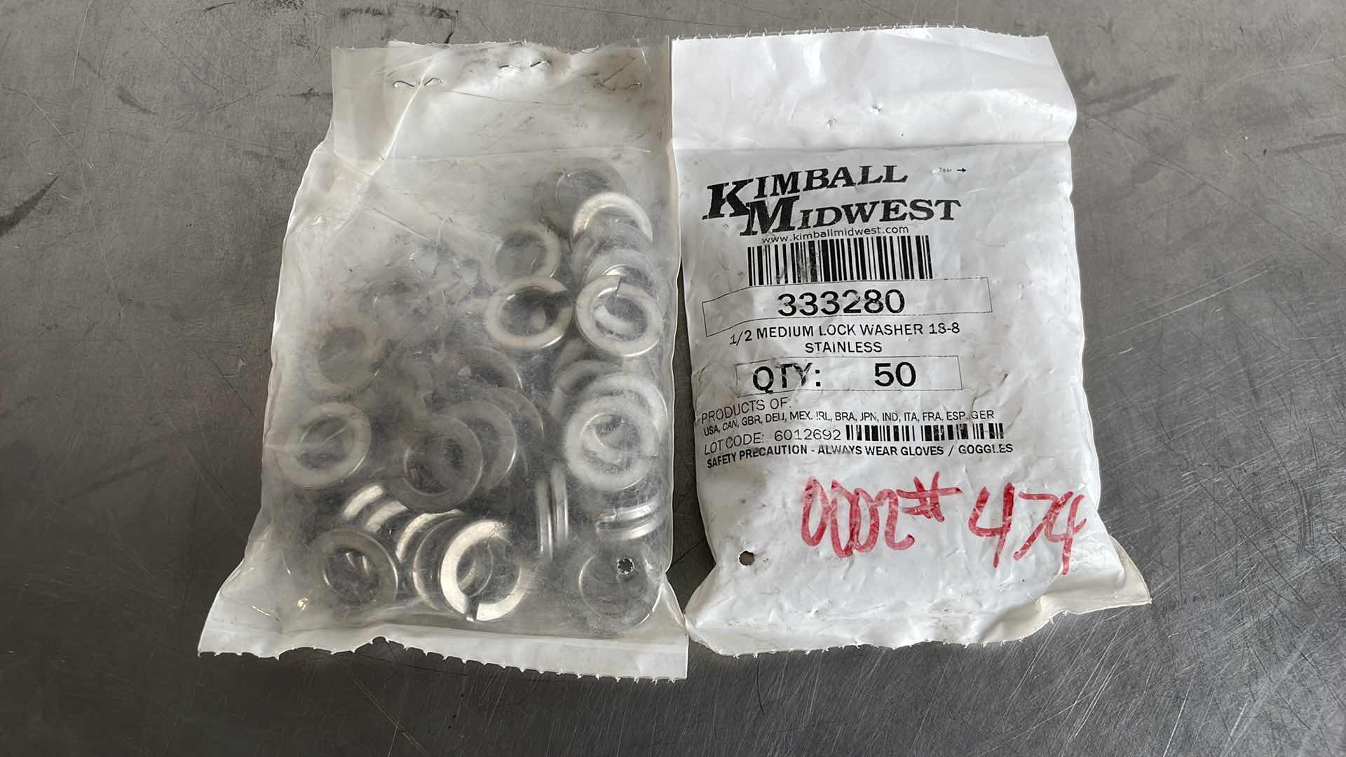 Photo 1 of 1/2” LOCK WASHERS STAINLESS STEEL 18-8 (100)
