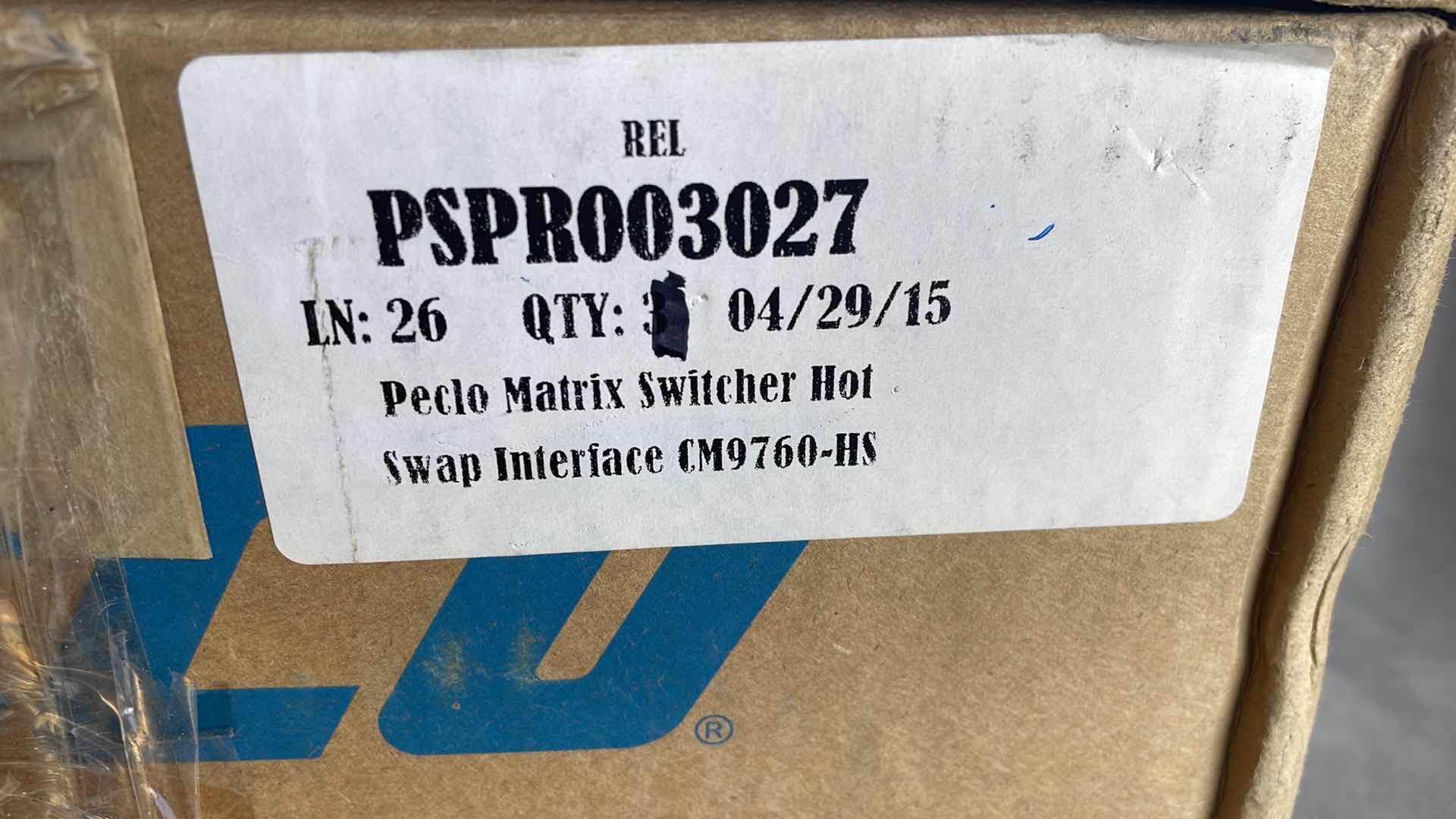 Photo 1 of PELCO MATRIX SWITCHER HOT SWAP INTERFACE CM9760-HS