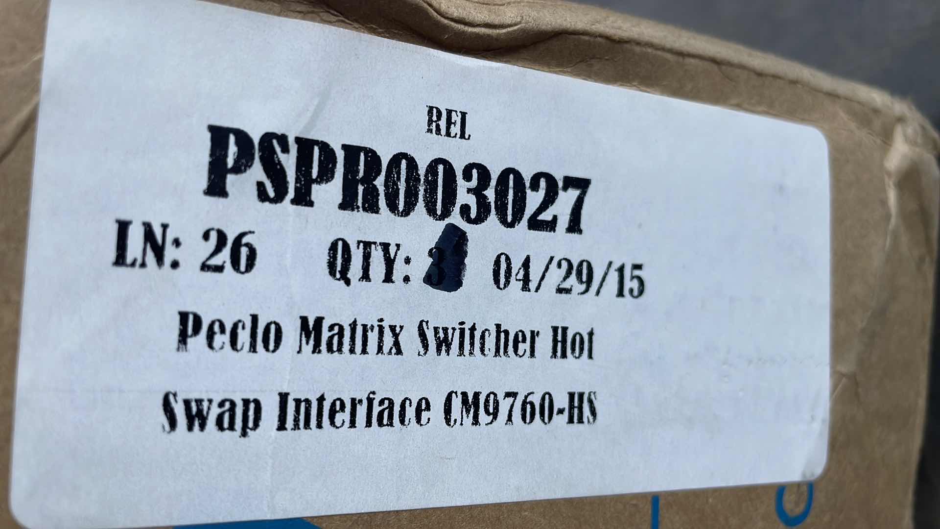 Photo 2 of PELCO MATRIX SWITCHER HOT SWAP INTERFACE CM9760-HS