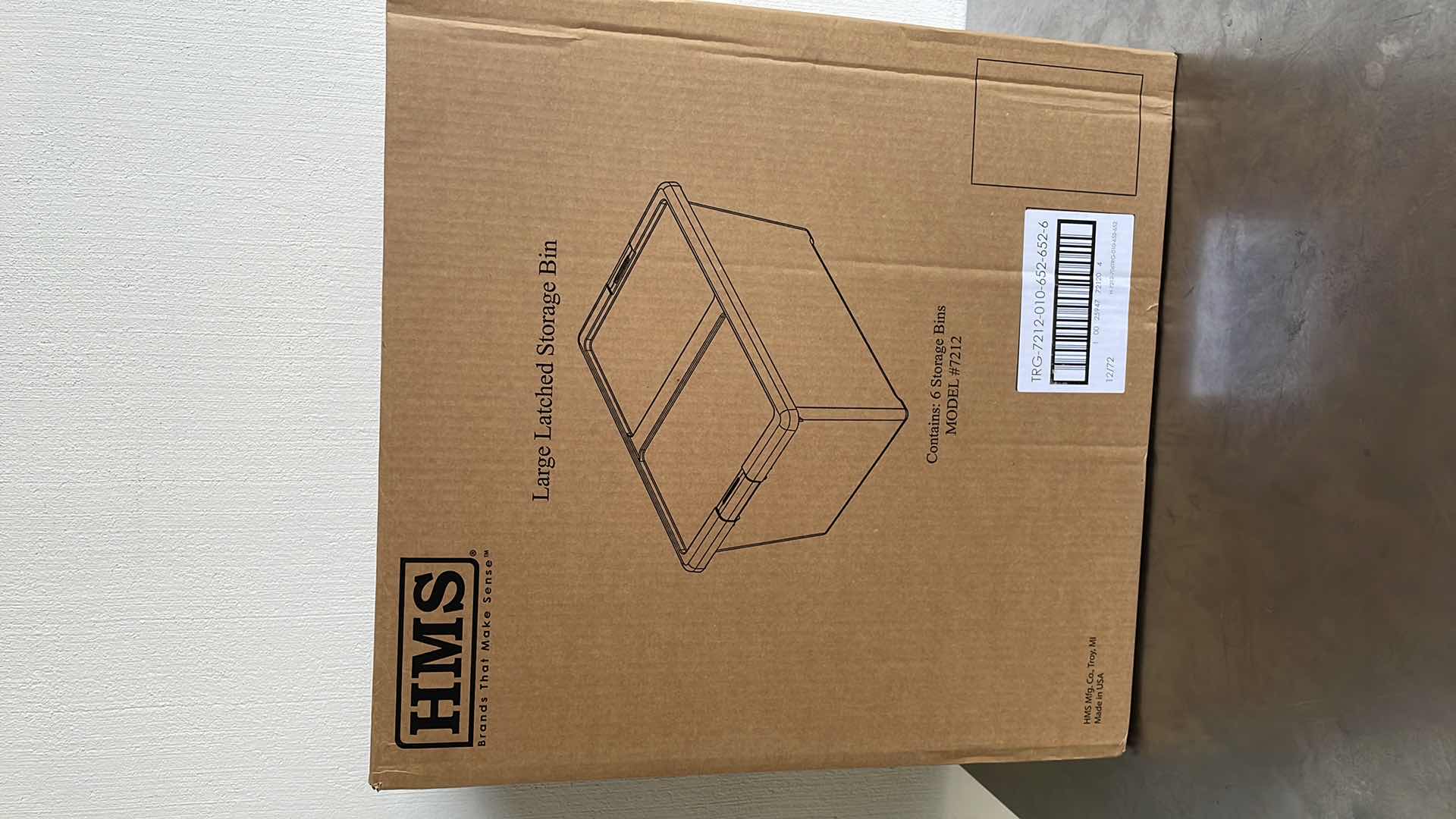 View 1 of BRIGHTROOM STACKABLE LATCHING BIN 69QT 24” x 16-5/8” H13-3/4” (6)
