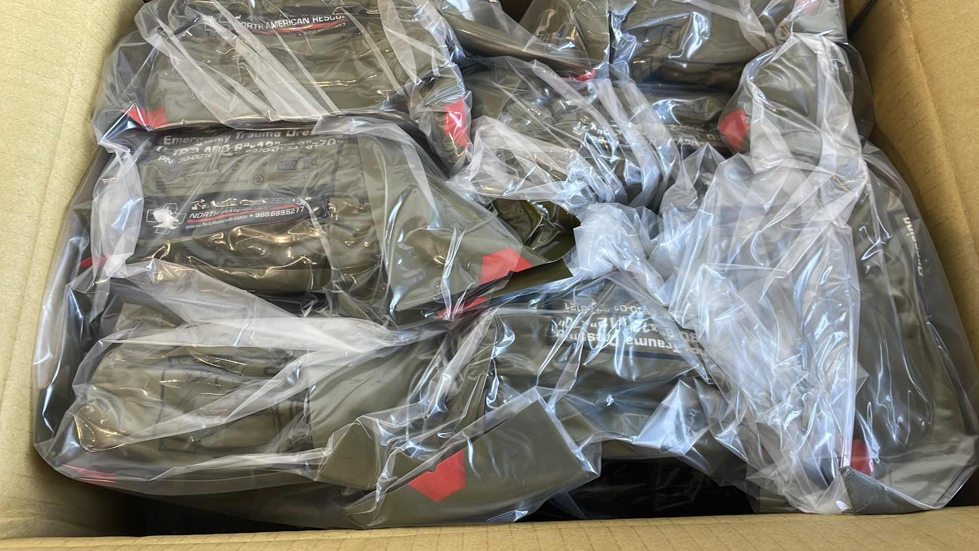 Photo 1 of EMERGENCY TRAUMA DRESSING 6” X 12” X 70” (25) EXP 6/23