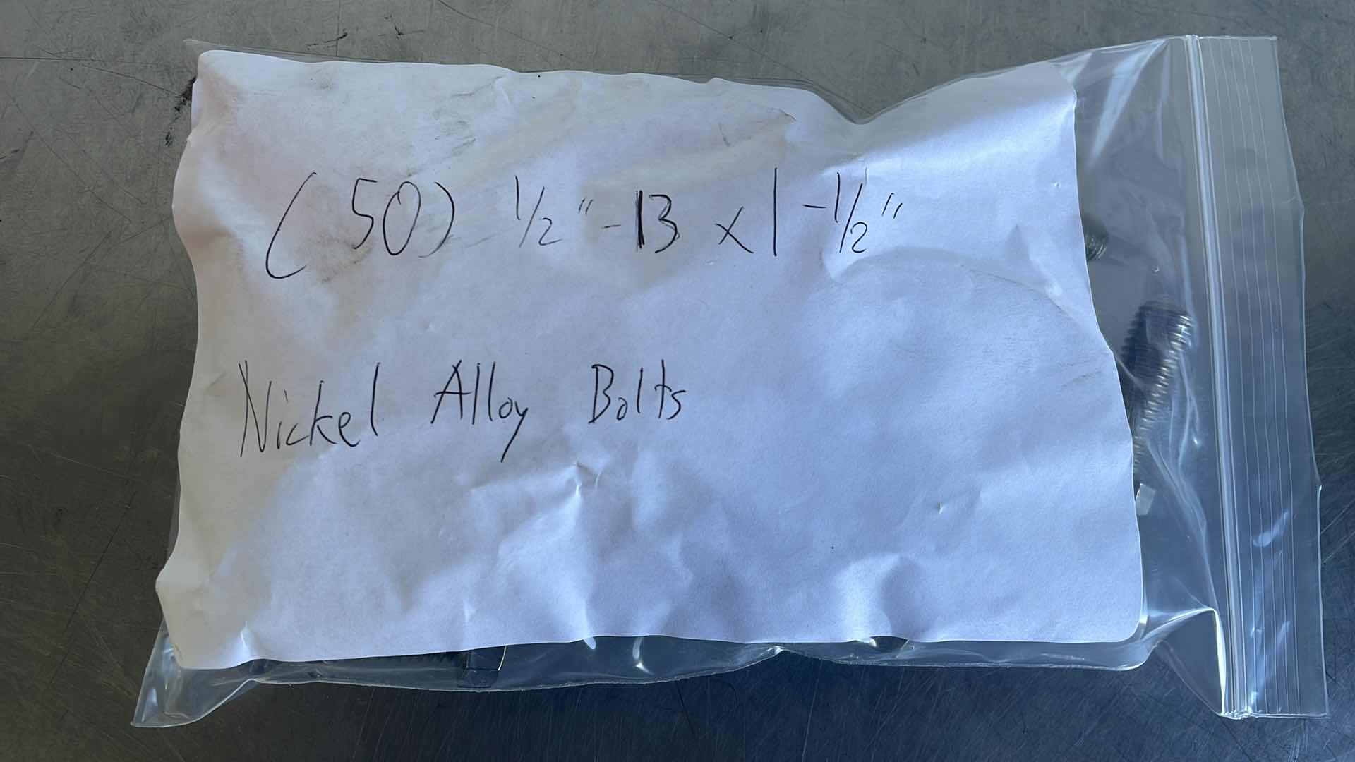 Photo 1 of 1/2-13 x 1-1/2" NICKEL ALLOY BOLTS (50)