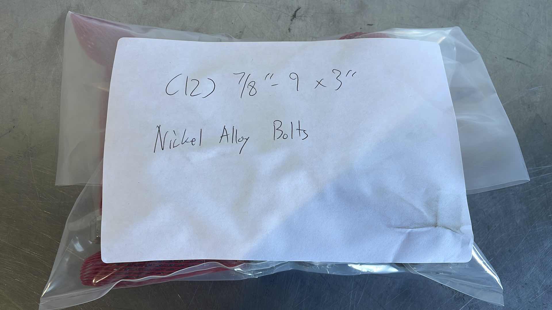 Photo 1 of 7/8"-9 x 3" NICKEL ALLOY BOLTS (12)