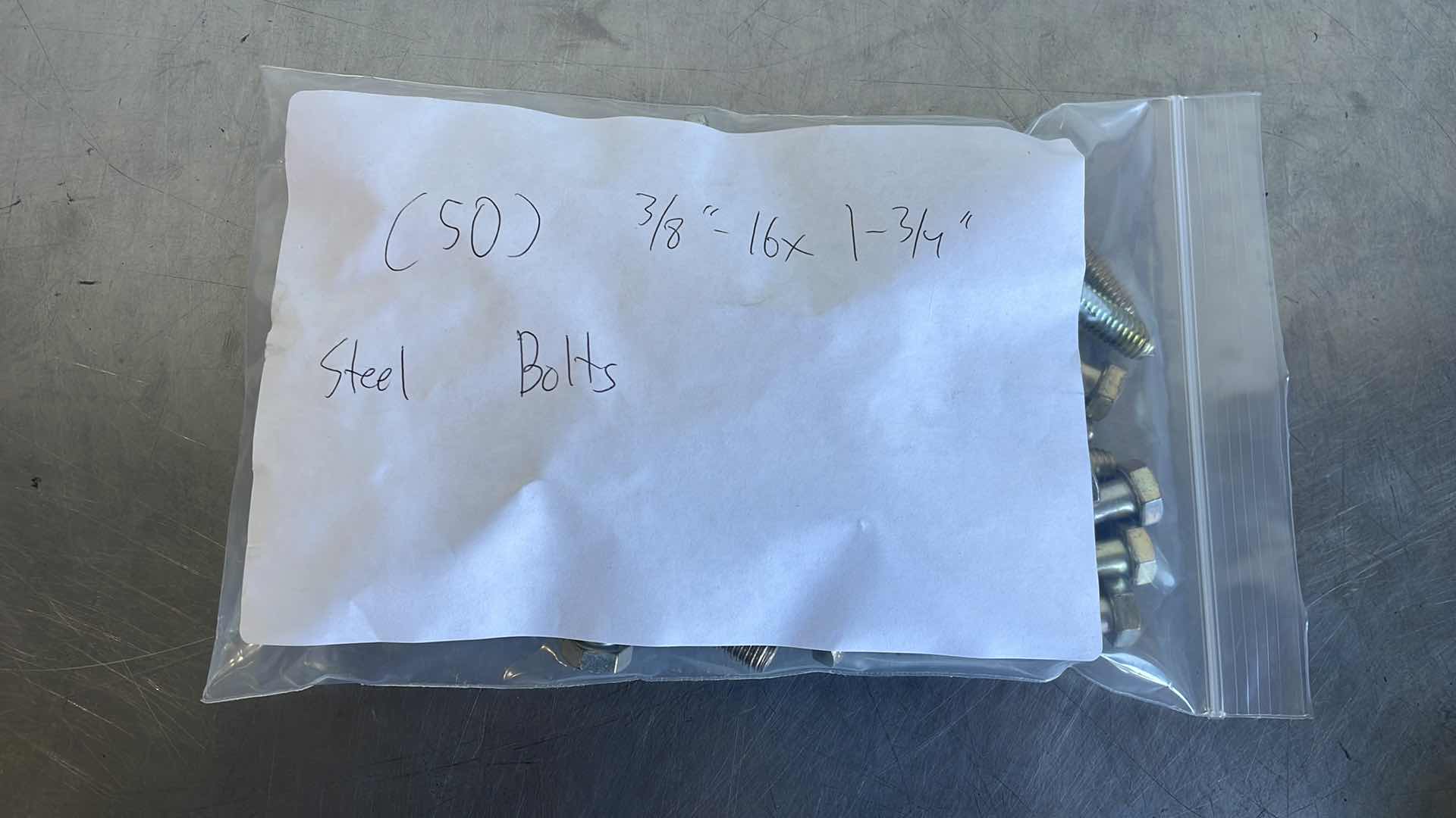 Photo 1 of 3/8"-16 x 1-3/4" STEEL BOLTS (50)