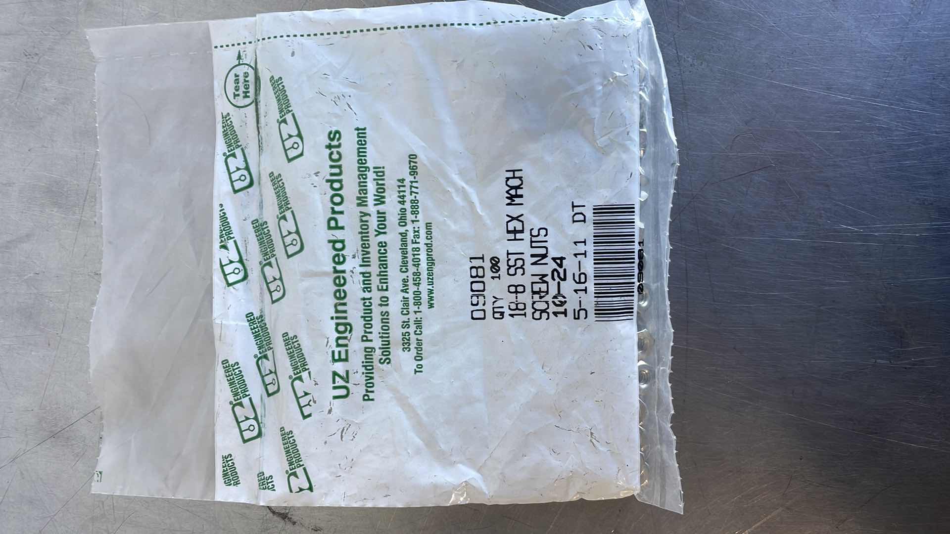 Photo 1 of 18-8 SST HEX MACH 10-24 SCREW NUTS (100)