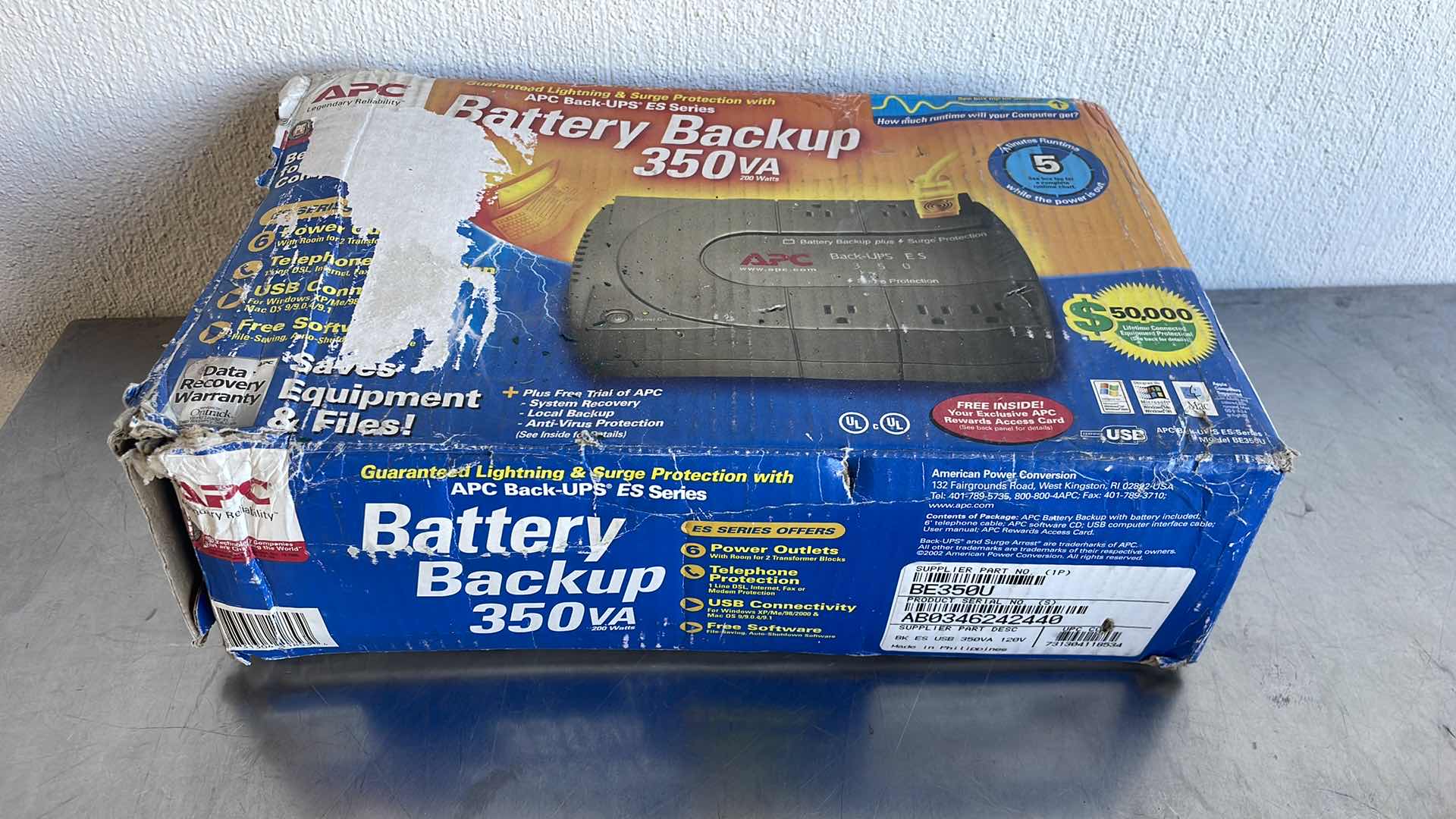 Photo 1 of APC BATTERY BACKUP 350VA 200WATTS