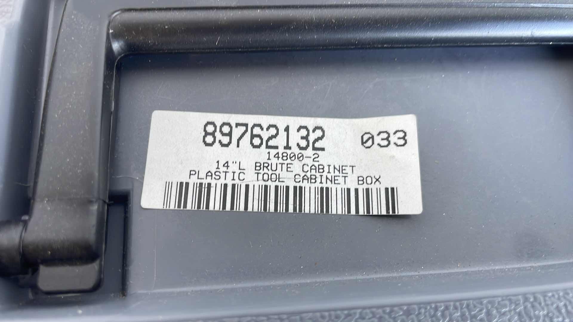 Photo 1 of 14” BRUTE CABINET PLASTIC TOOL CABINET BOX (2)