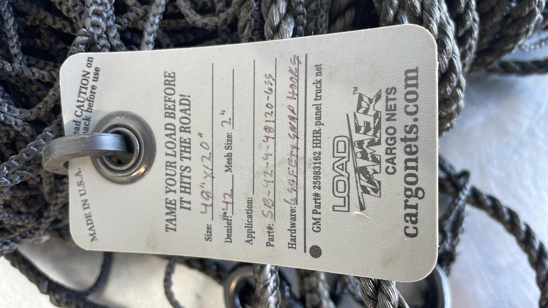 Photo 1 of LOAD TAMER CARGO NET 48” x 120”
