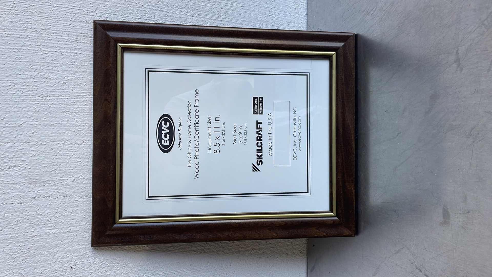 Photo 1 of SKILCRAFT WOOD PHOTO/CERTIFICATE FRAME 8-1/2” x 11”(12)