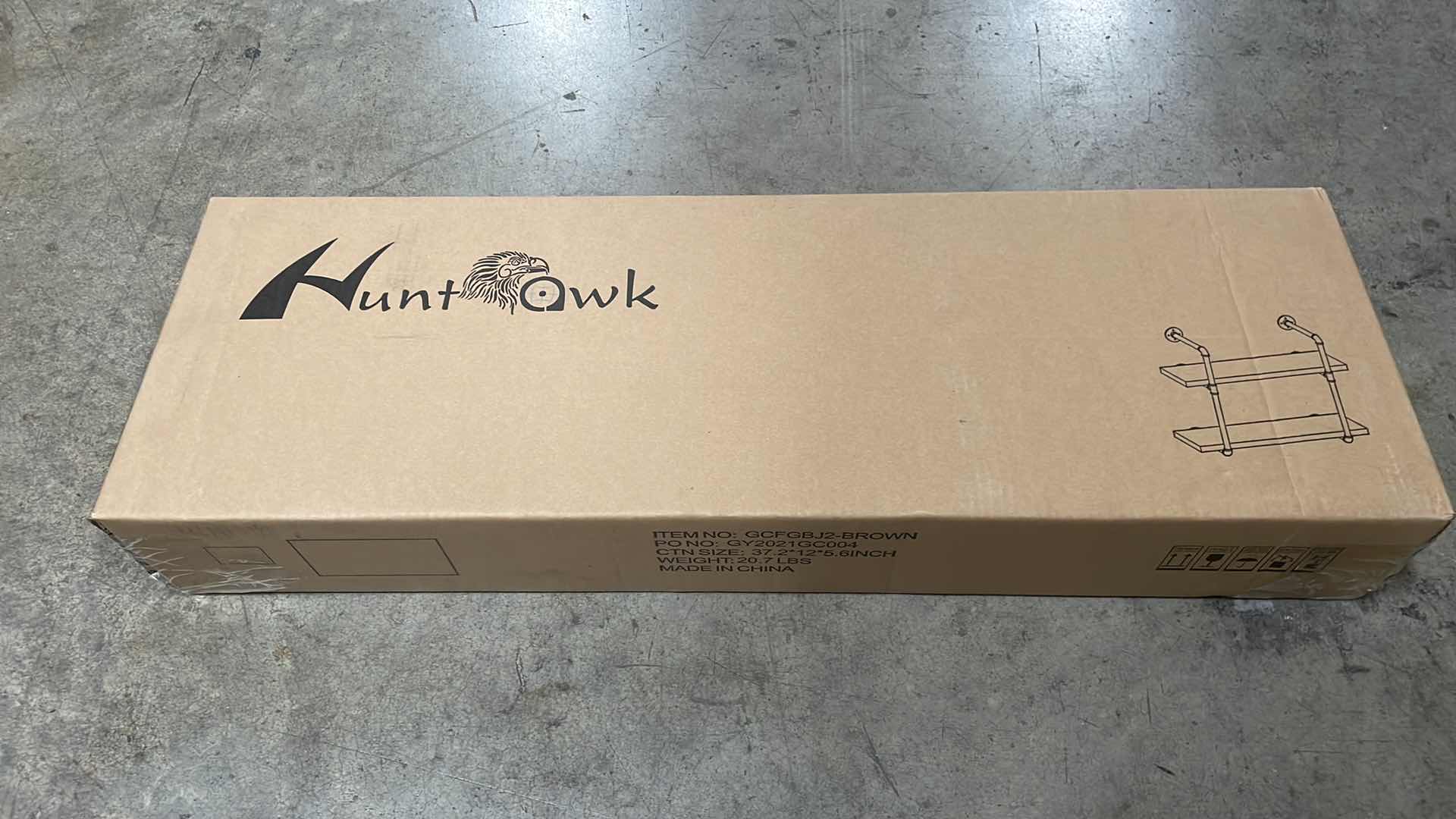 Photo 1 of INDUSTRIAL PIPE SHELVING 31-1/2” 2 TIER RUSTIC FLOATING SHELVES