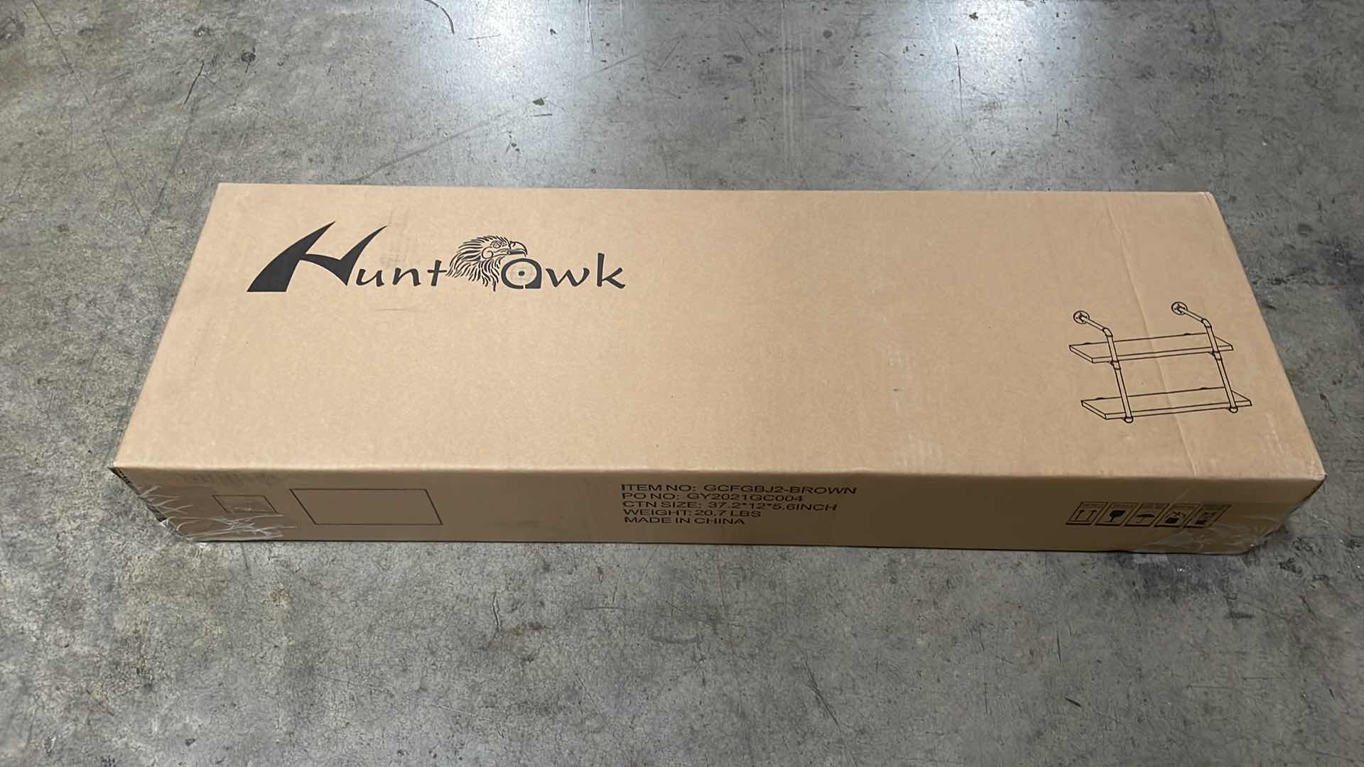 Photo 1 of INDUSTRIAL PIPE SHELVING 31-1/2” 2 TIER RUSTIC FLOATING SHELVES