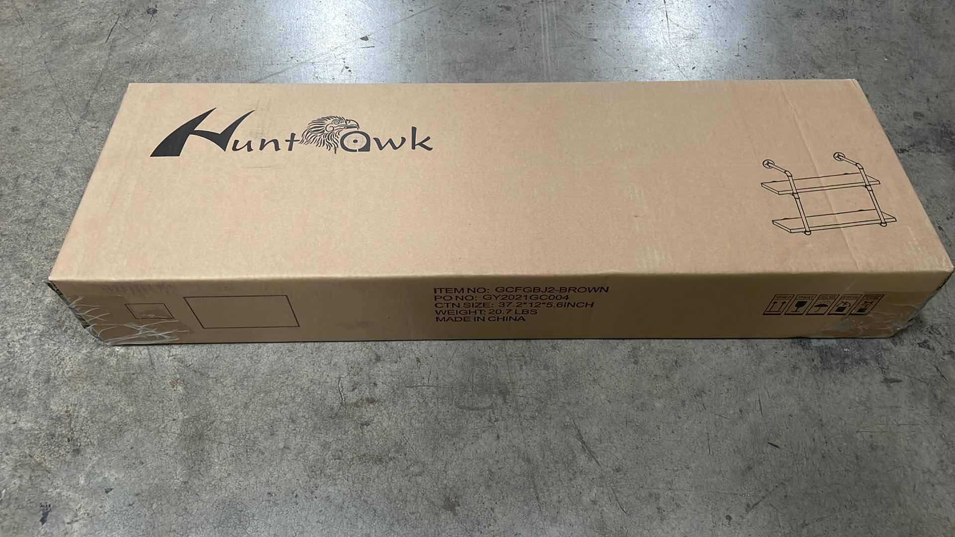 Photo 1 of INDUSTRIAL PIPE SHELVING 31-1/2” 2 TIER RUSTIC FLOATING SHELVES