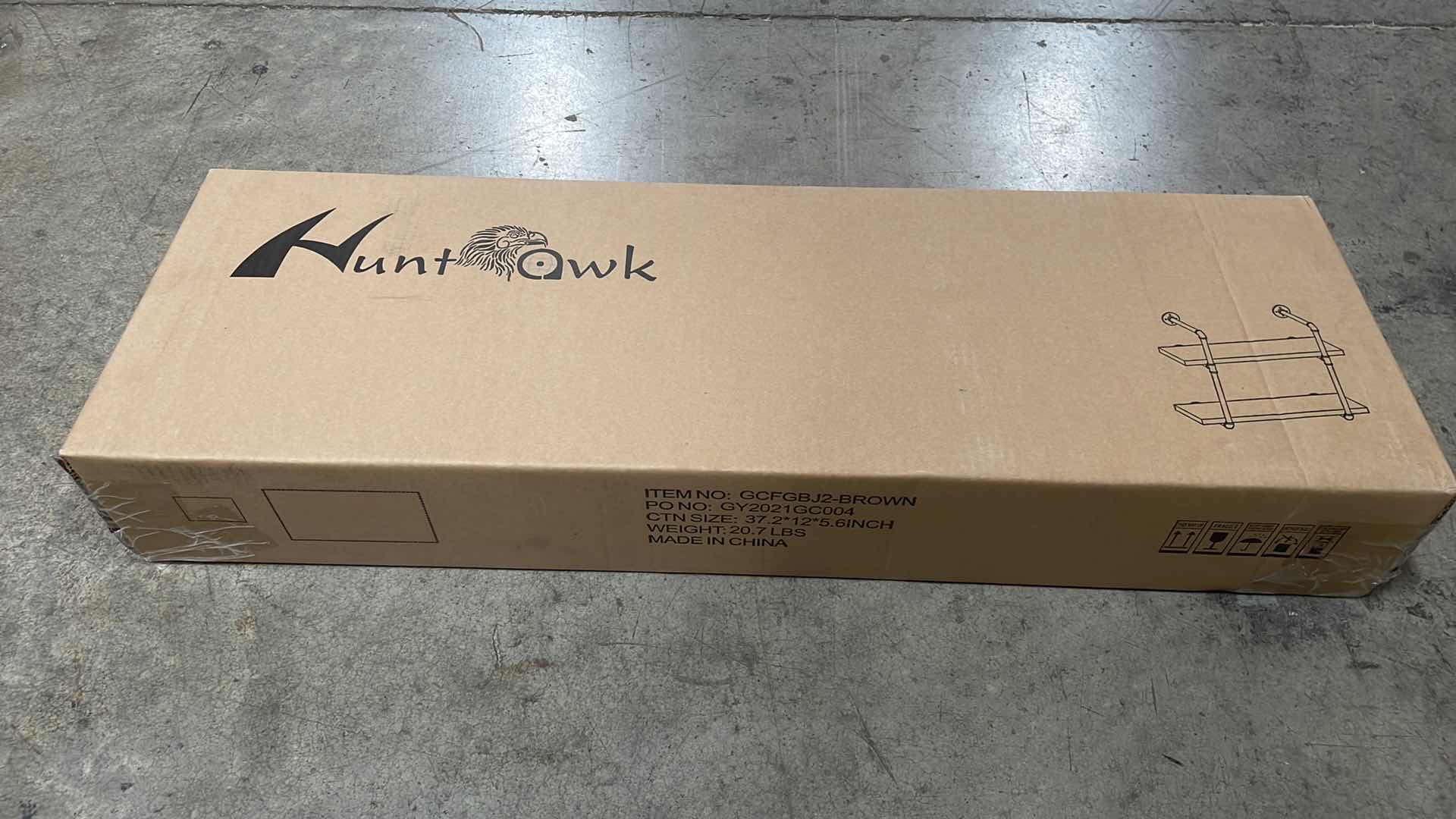 Photo 1 of INDUSTRIAL PIPE SHELVING 31-1/2” 2 TIER RUSTIC FLOATING SHELVES