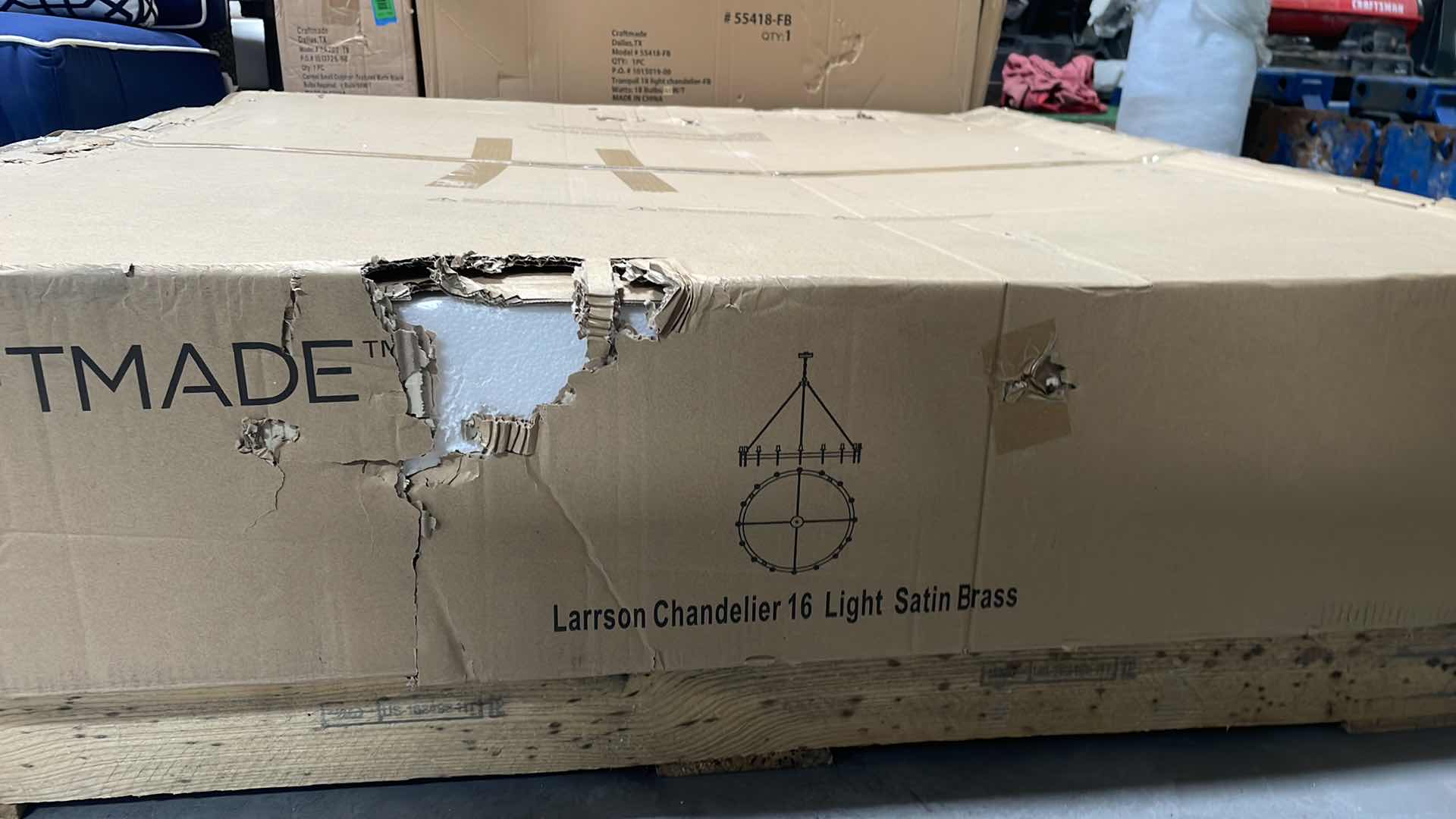 Photo 1 of CRAFTMADE LARRSON 16 LIGHT CHANDELIER MODEL 54316-SB