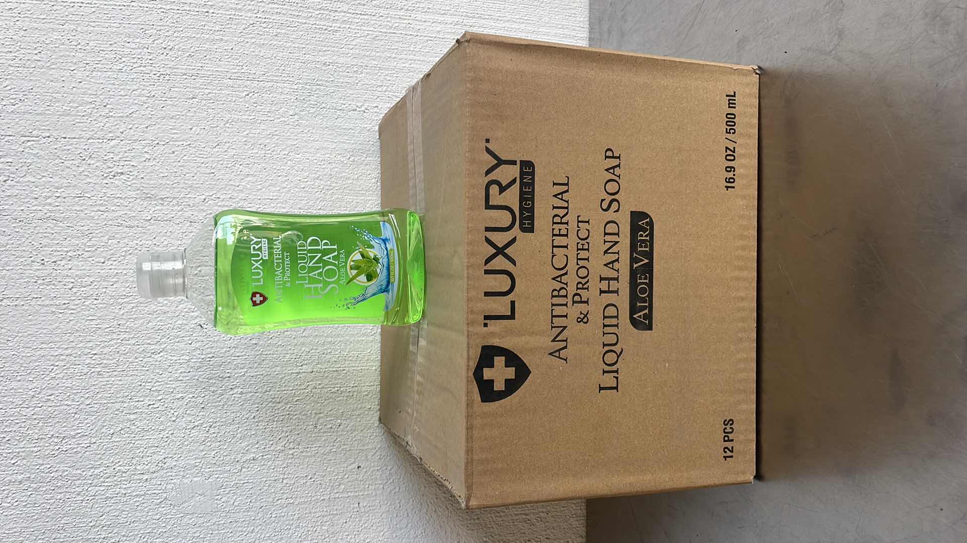 View 1 of LUXURY ANTIBACTERIAL LIQUID HAND SOAP ALOE VERA 12-16.9FL OZ