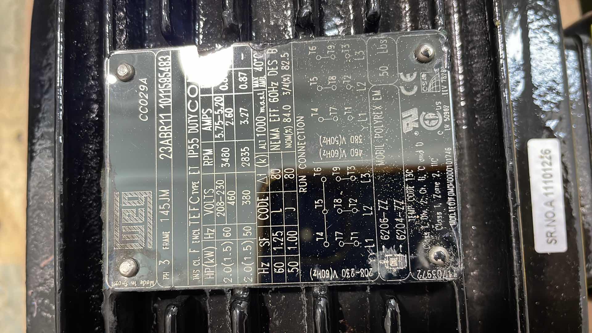 Photo 1 of CENTRIFUGAL PUMP: 2 HP, 208-240/480V AC, 50 FT MAX HEAD, 2" INTAKE & 1-1/2" DISCHARGE