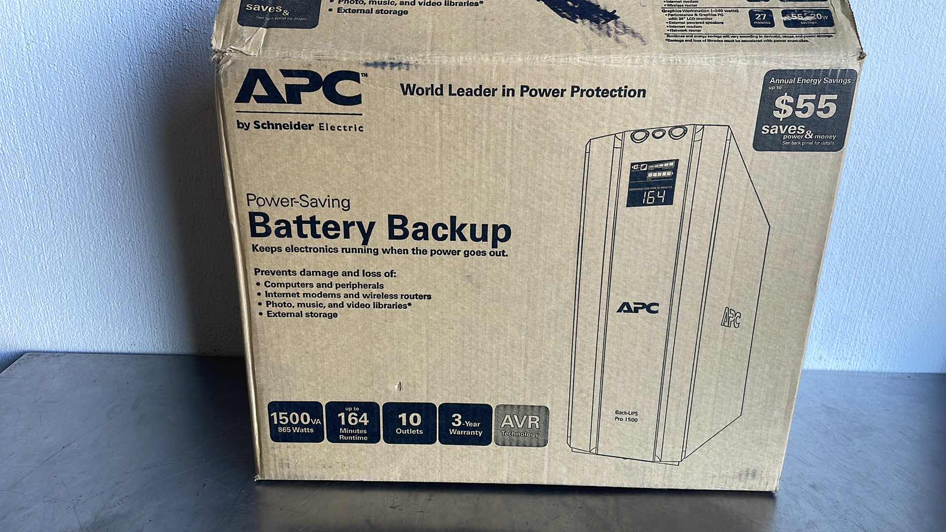 Photo 1 of APC POWER SAVING BATTERY BACKUP 1500VA 10 OUTLETS