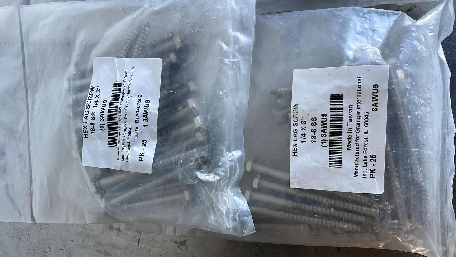 Photo 1 of HEX LAG SCREW 1/4 x 3” 18/8 SS (100)